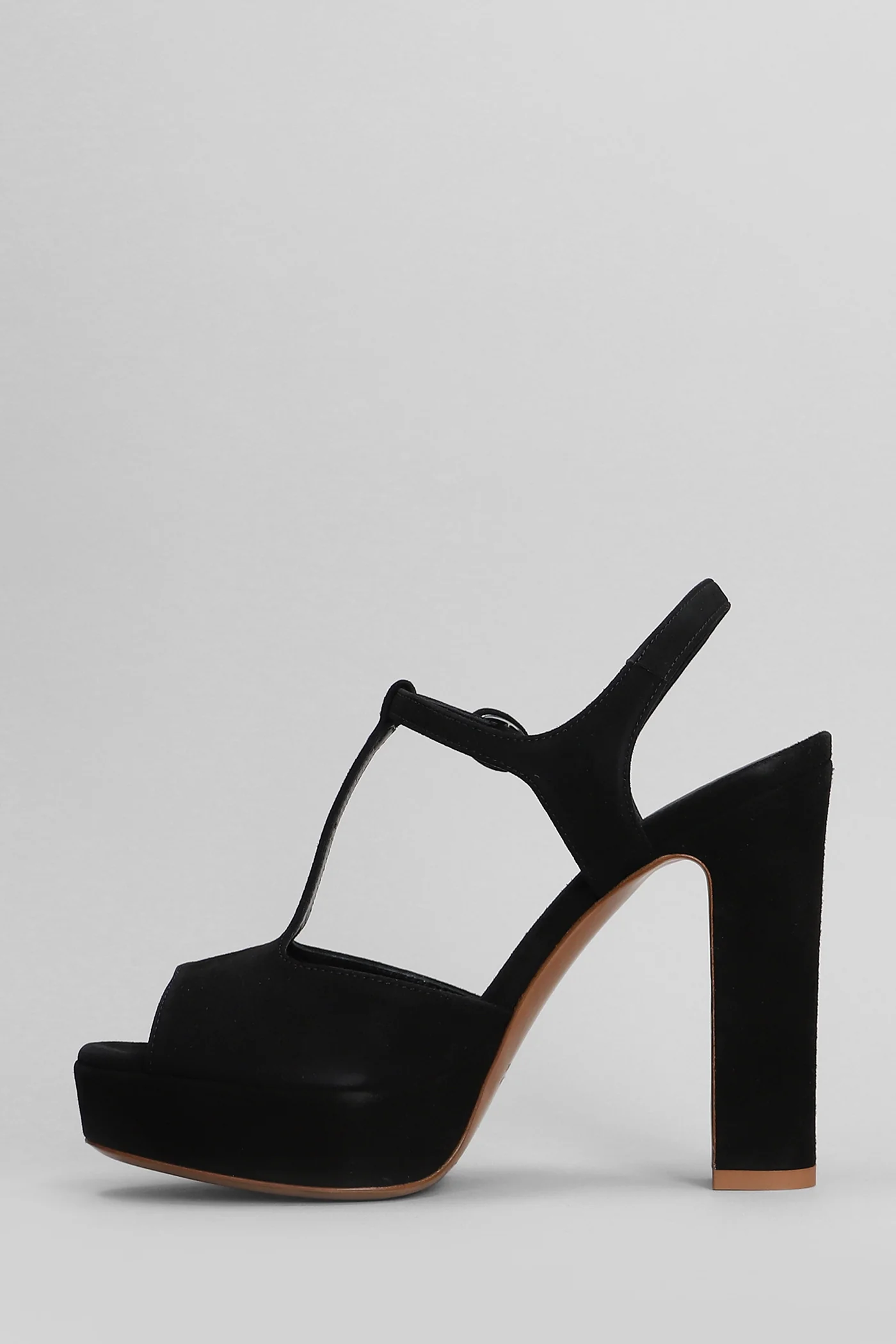 Sandals in black suede - Image 3