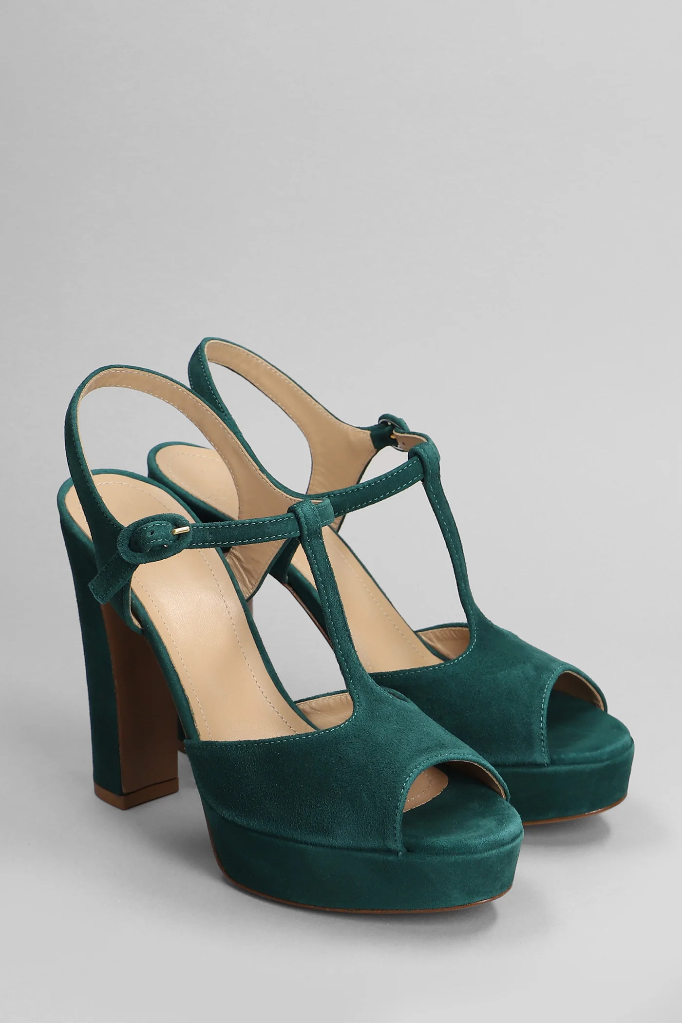 Sandals in green suede - Image 2