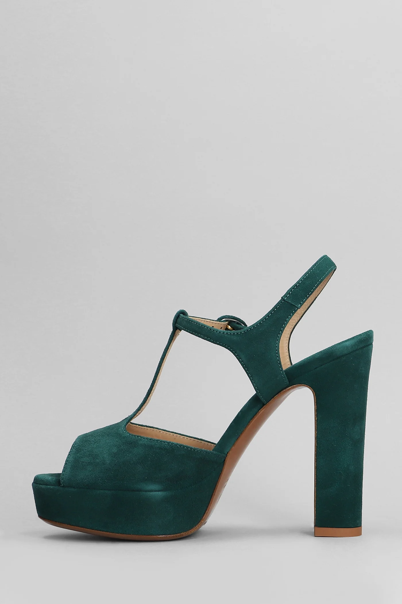 Sandals in green suede - Image 3