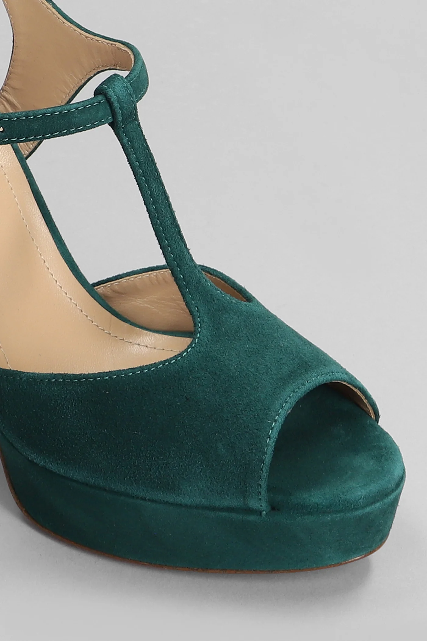 Sandals in green suede - Image 5