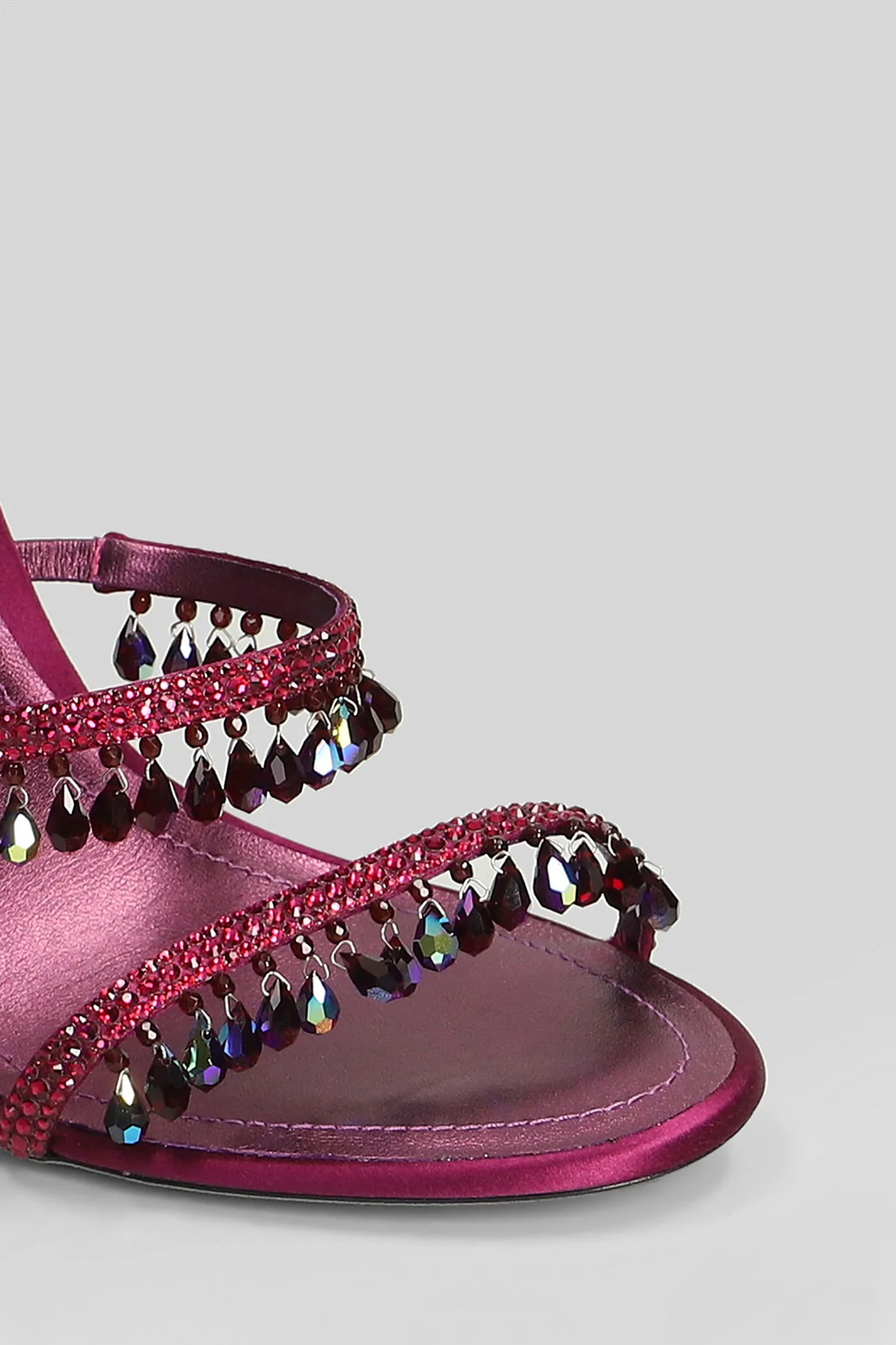 Chandelier Sandals in Viola satin - Image 5
