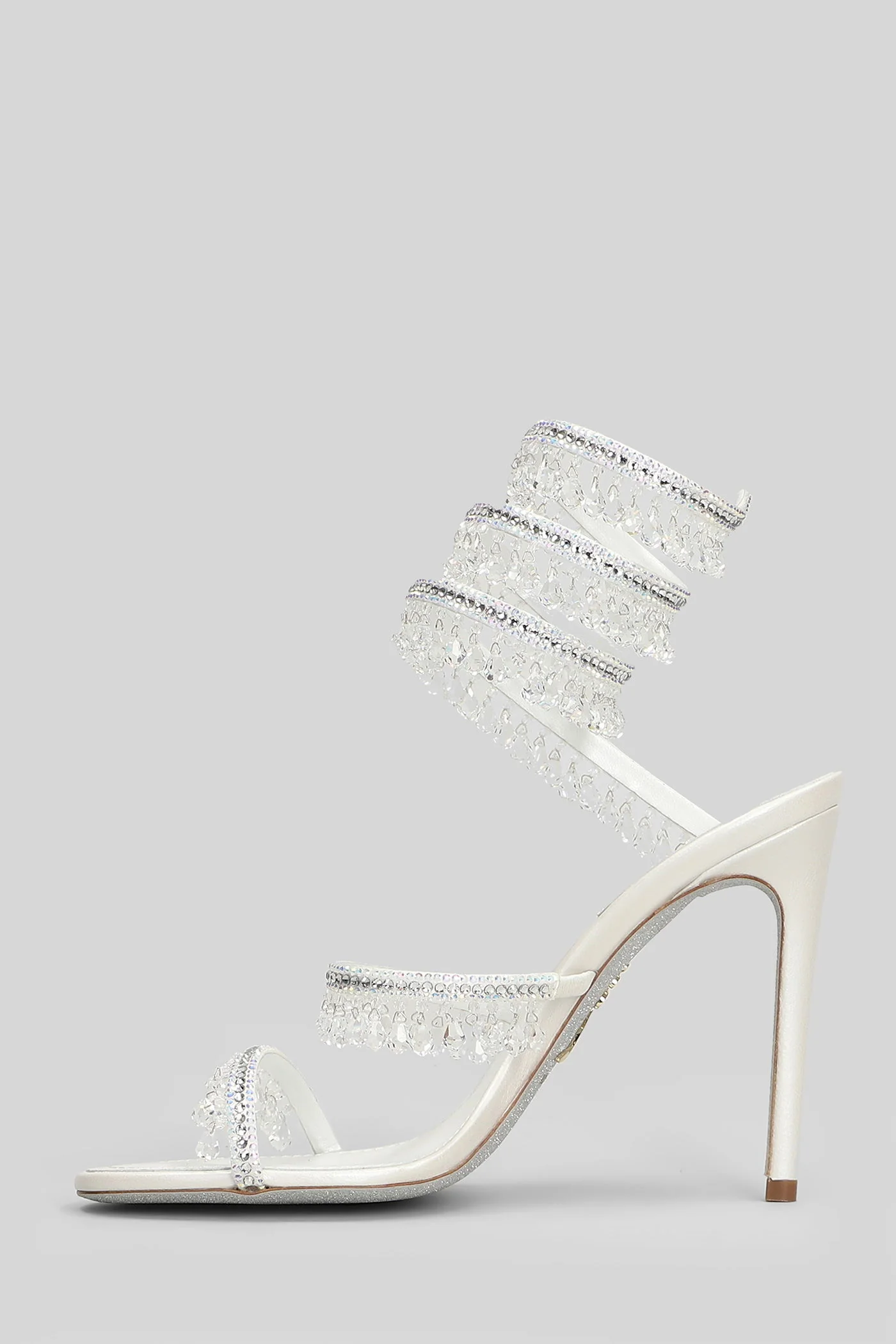 Chandelier Sandals in white leather - Image 3