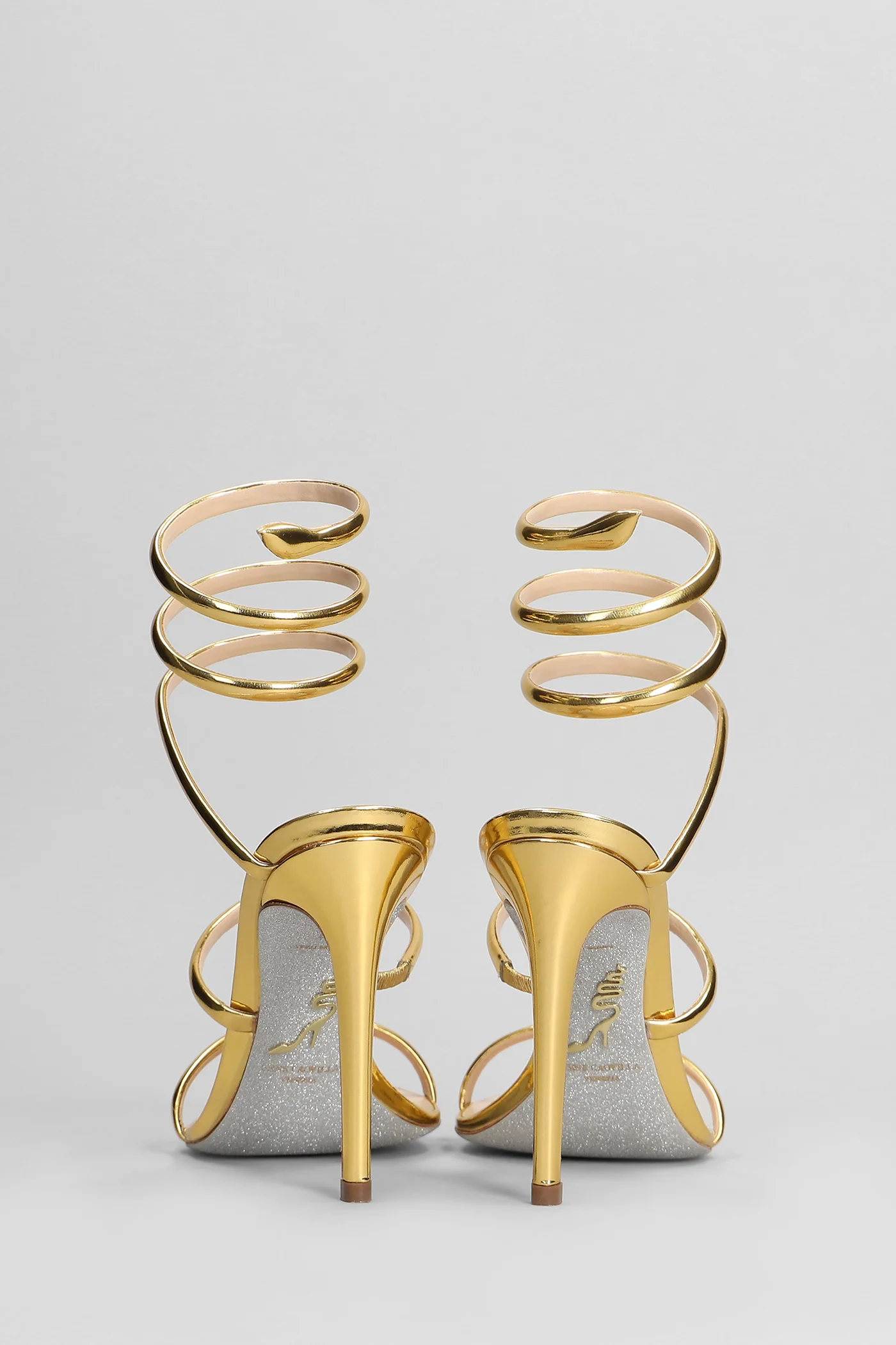 Cleo metallic Sandals in gold leather - Image 4