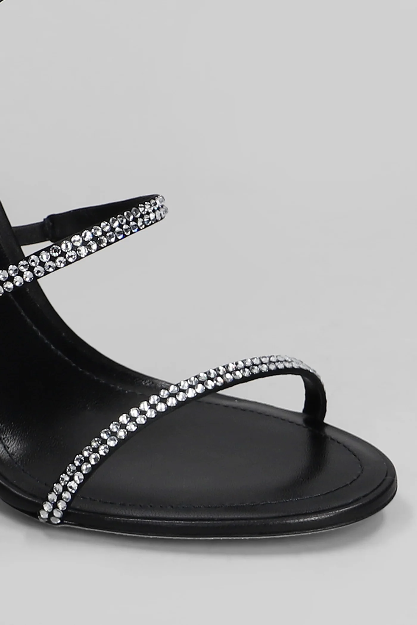 Cleo Sandals in black leather - Image 5