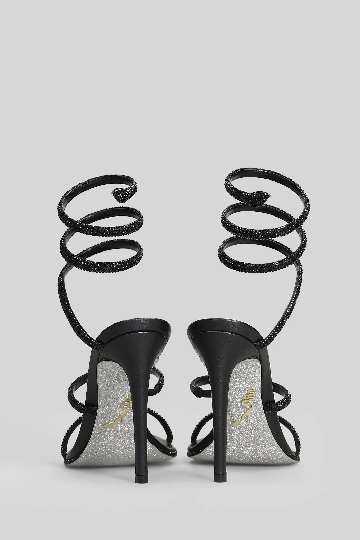 Cleo Sandals in black leather - Image 4