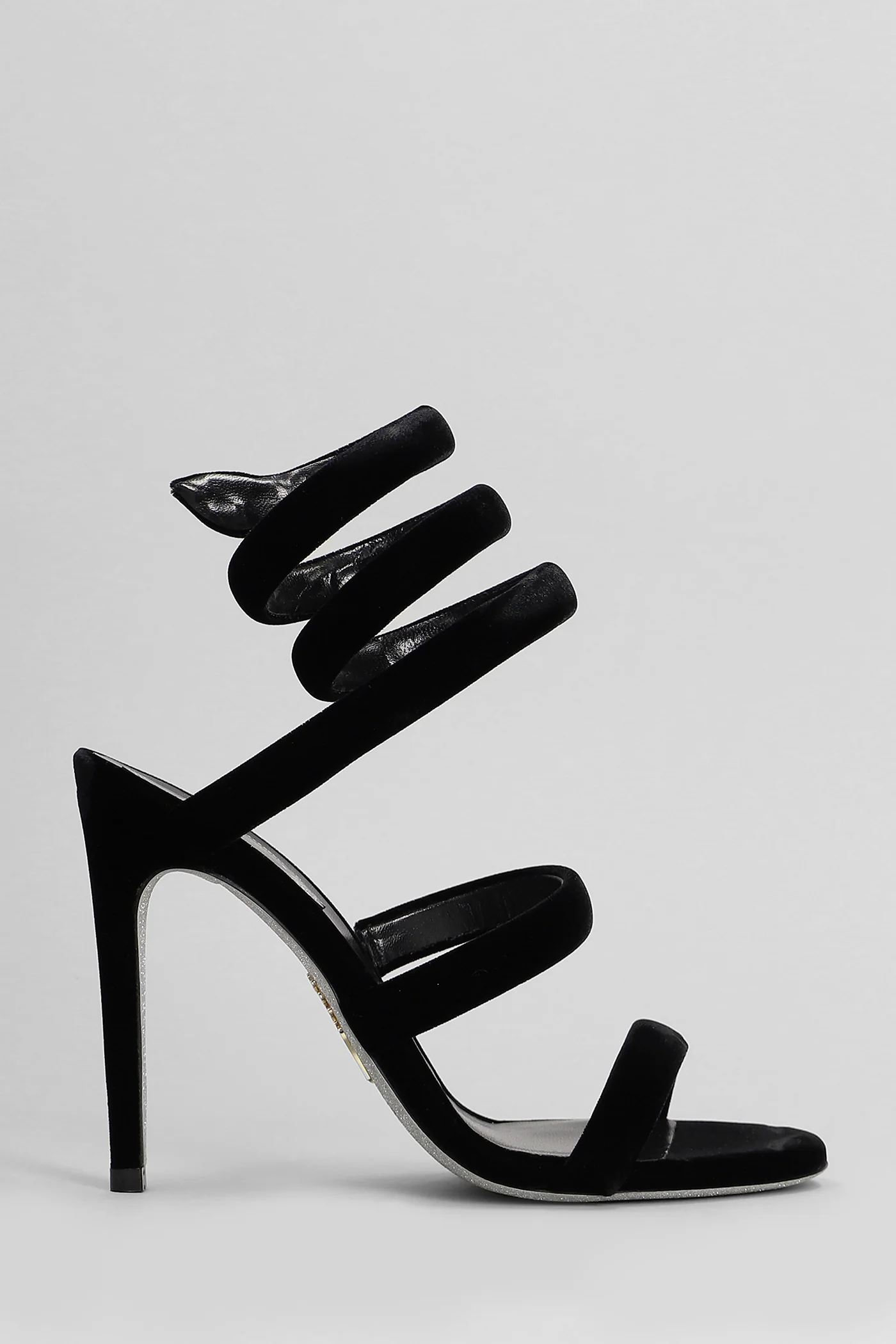 Cleo Sandals in black velvet