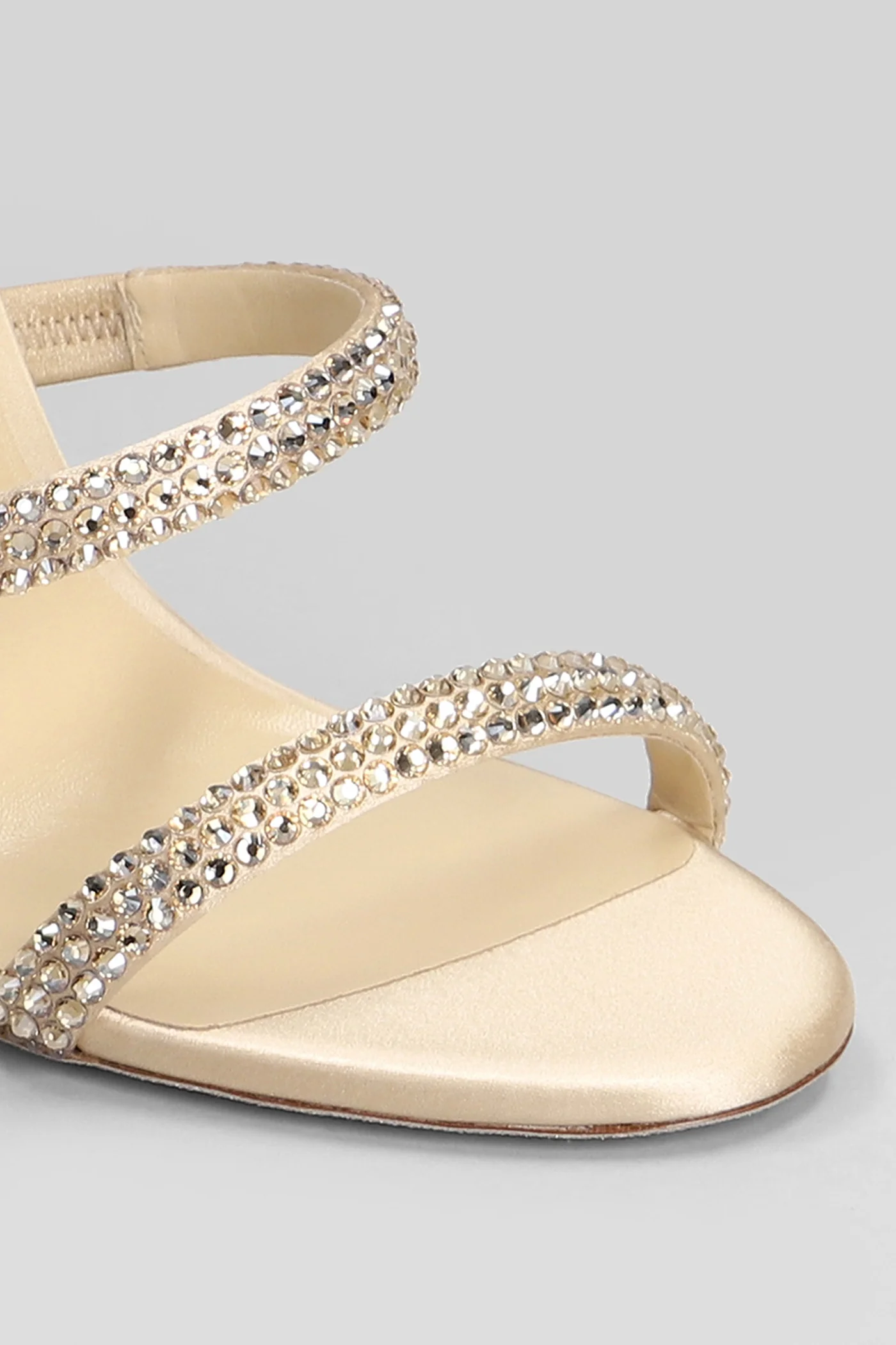 Cleo Sandals in gold satin - Image 5