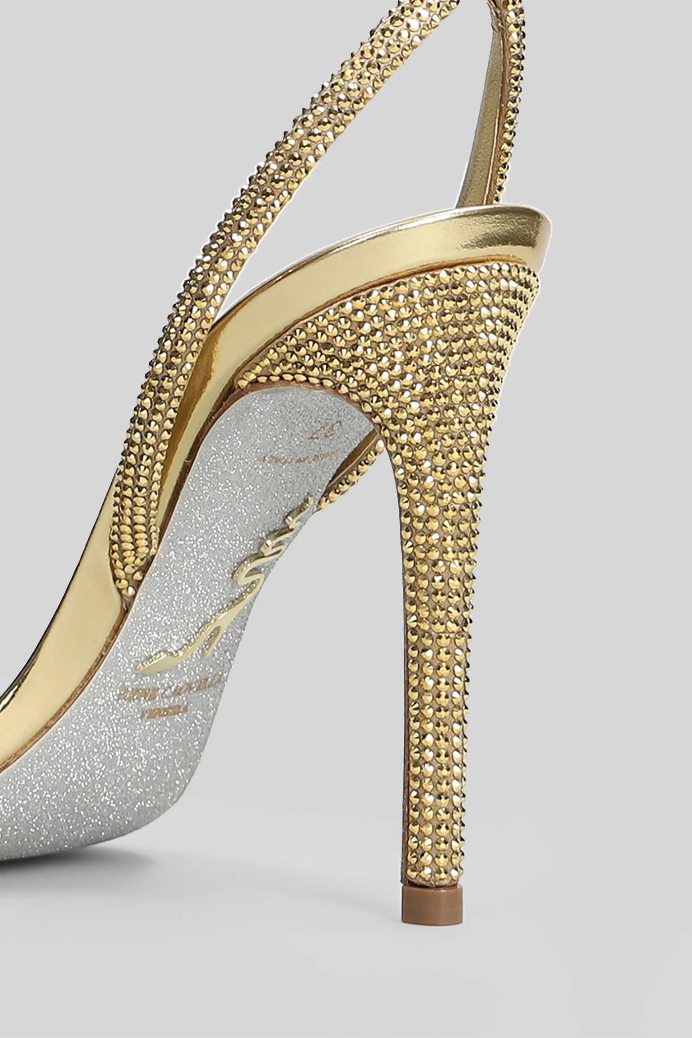 Ellabrita Sandals in gold leather - Image 5