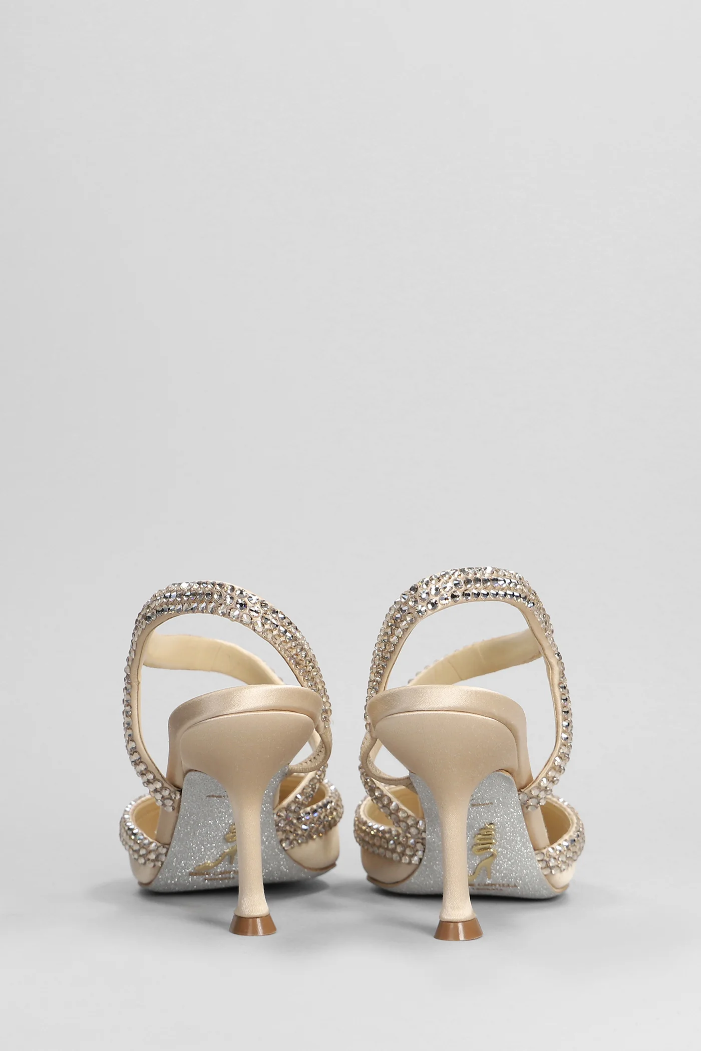 Lidia Pumps in gold satin - Image 4