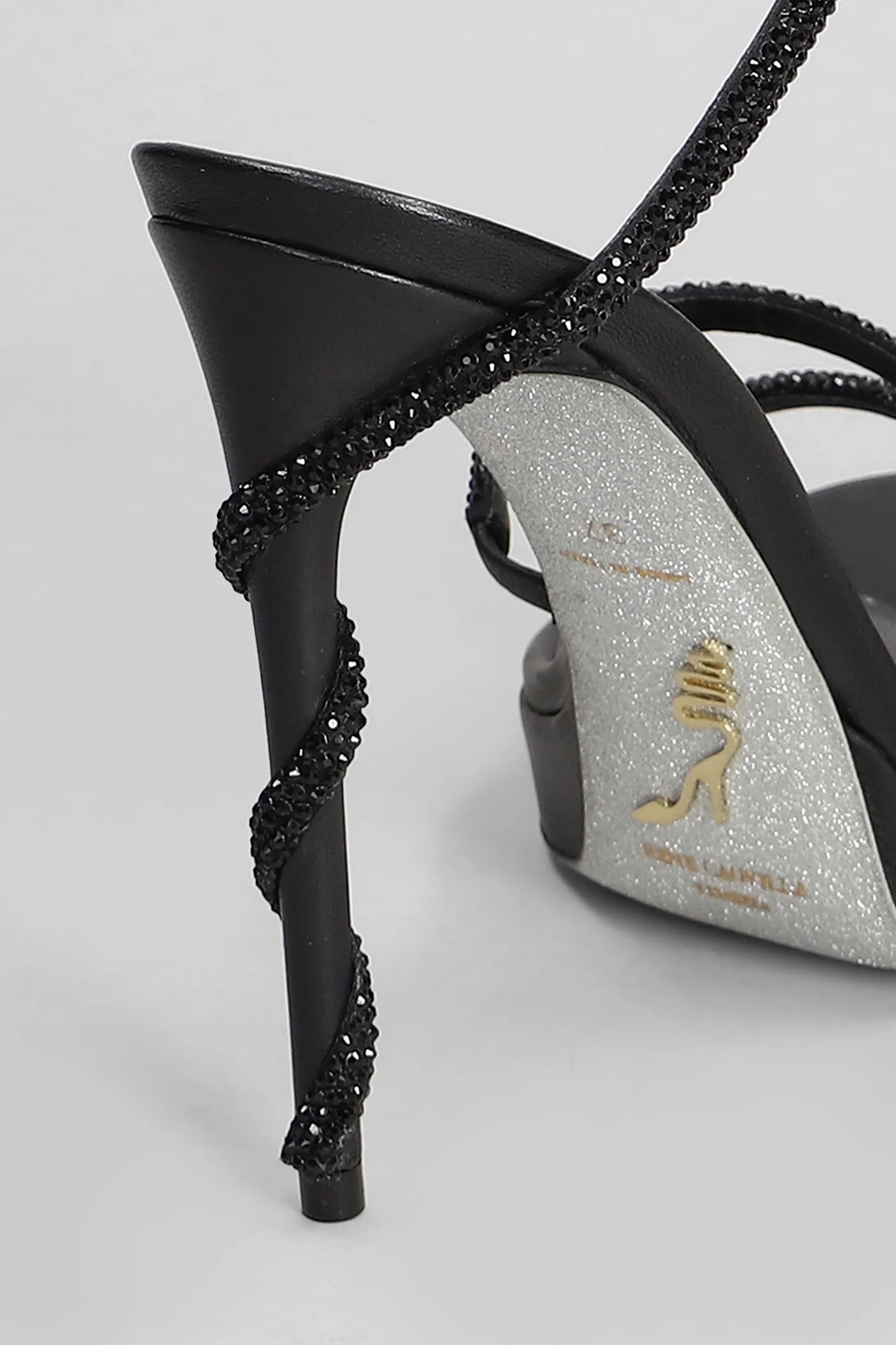Margot Sandals in black leather - Image 5