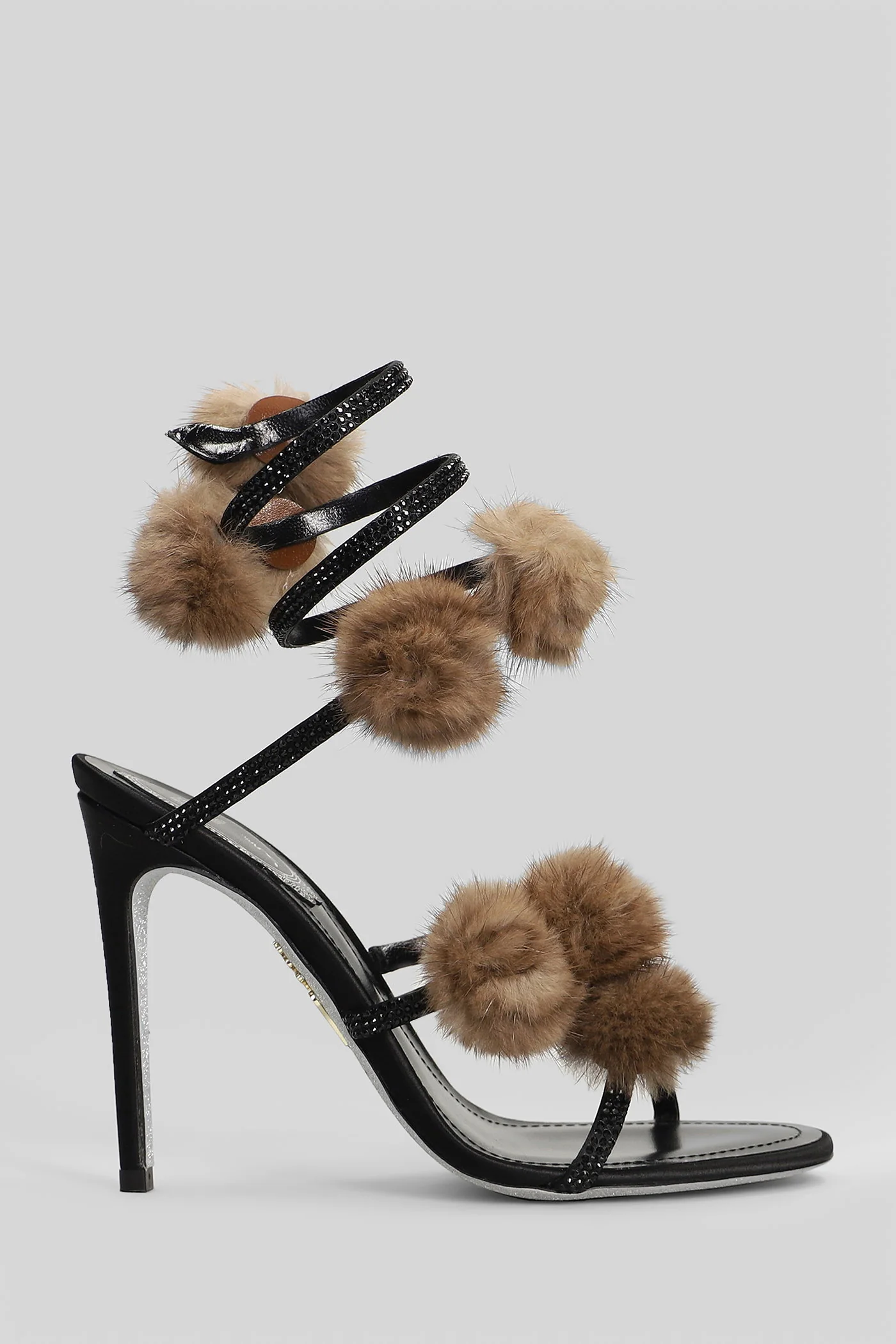 Rosalia Sandals in black leather
