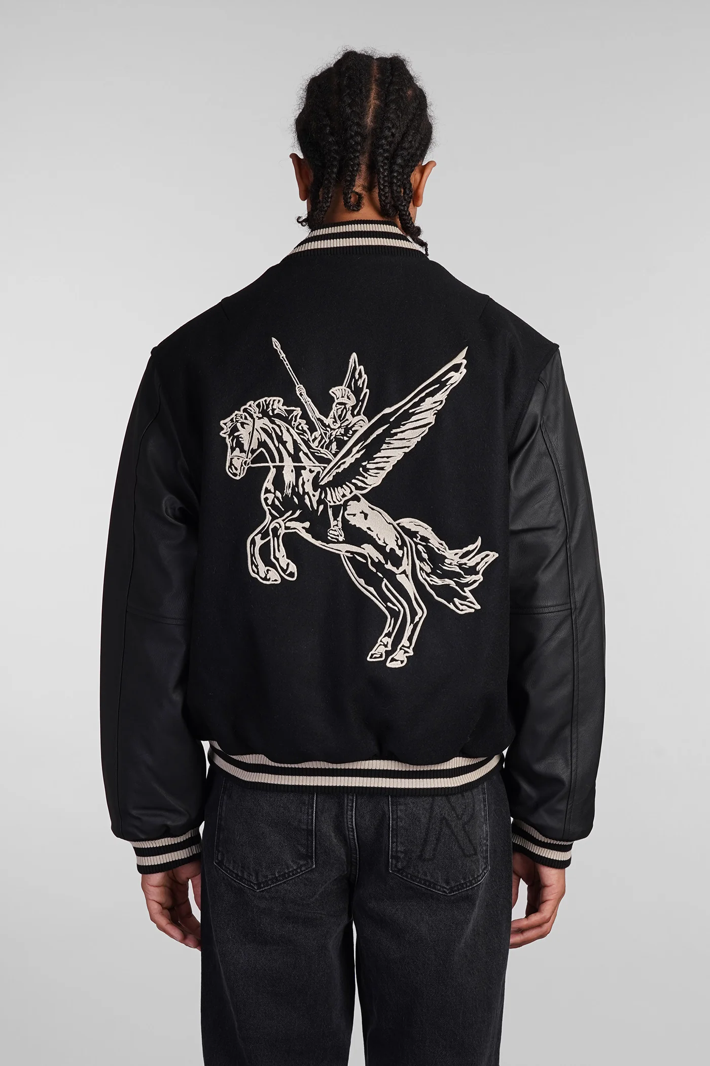 Bomber Jacket in black wool - Image 3