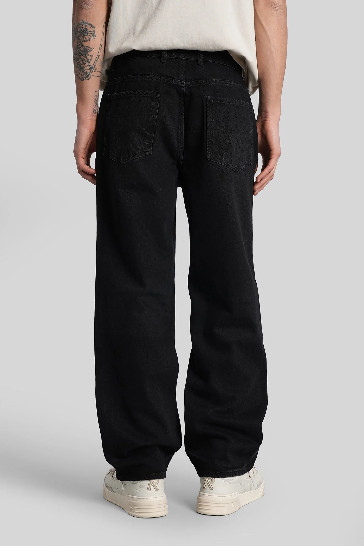 R3 Baggy denim Jeans in black cotton - Image 3