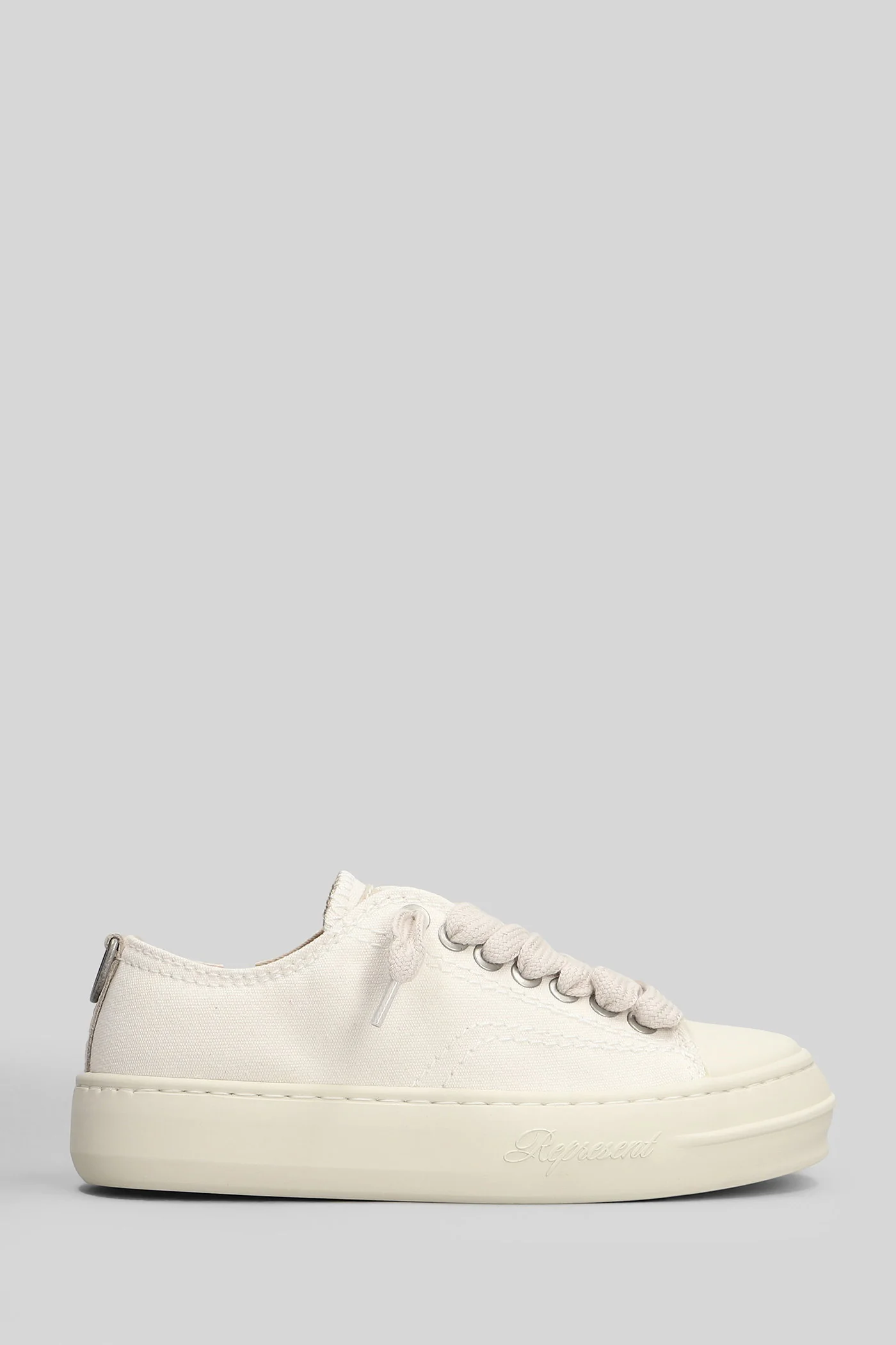 Rep cap Sneakers in white cotton