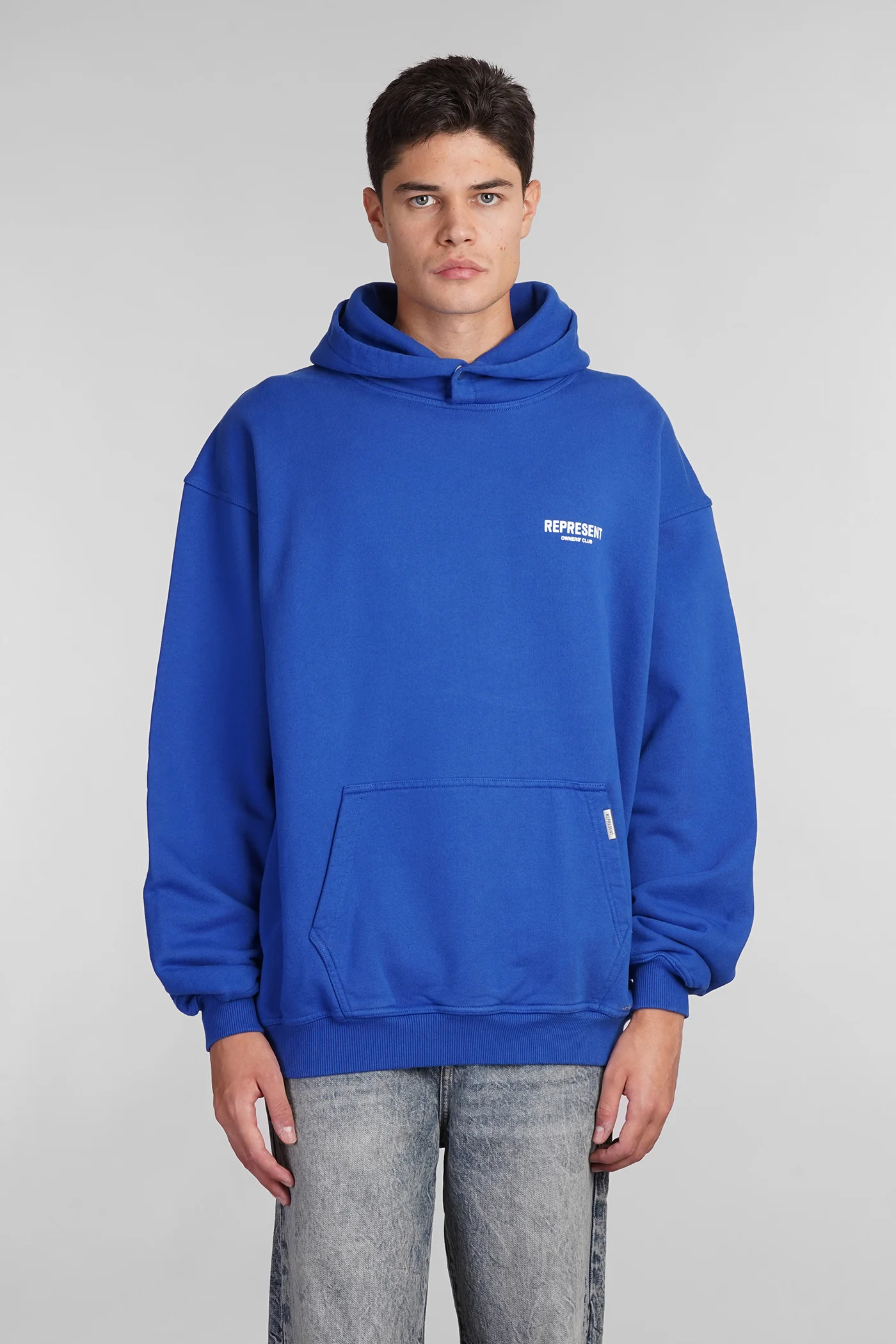 Sweatshirt in blue cotton