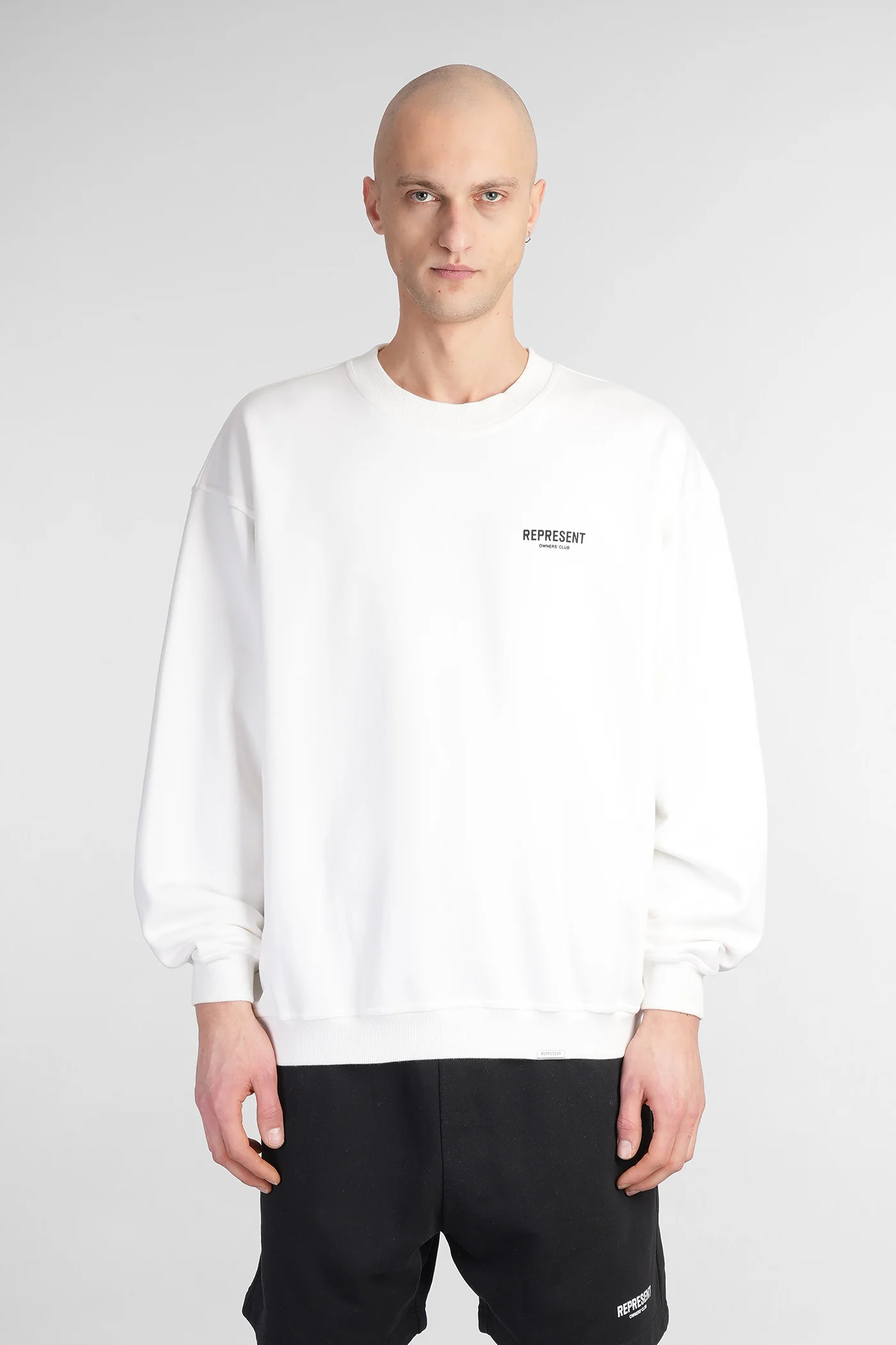Sweatshirt in white cotton