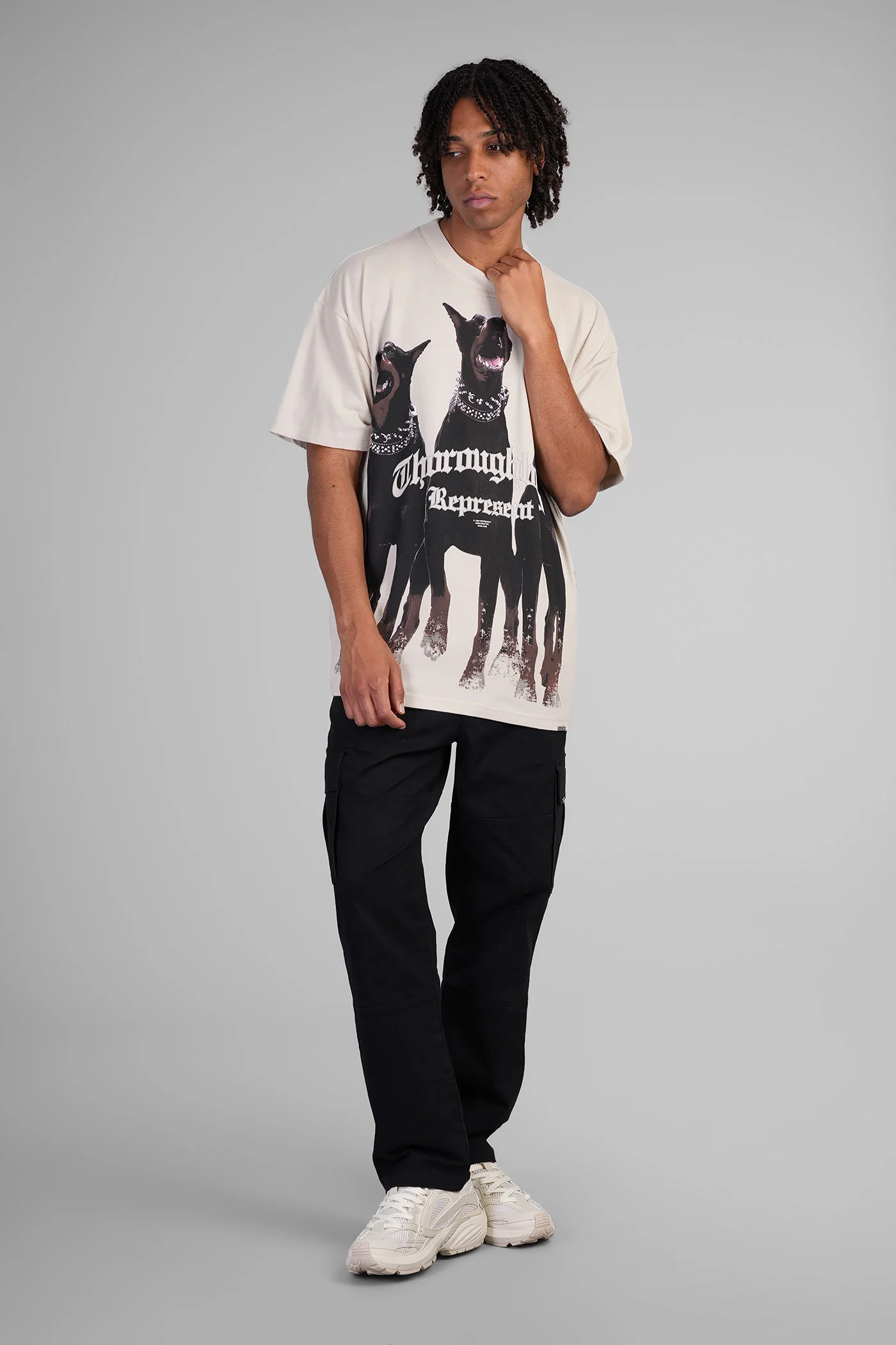 T-Shirt in beige cotton - Image 2