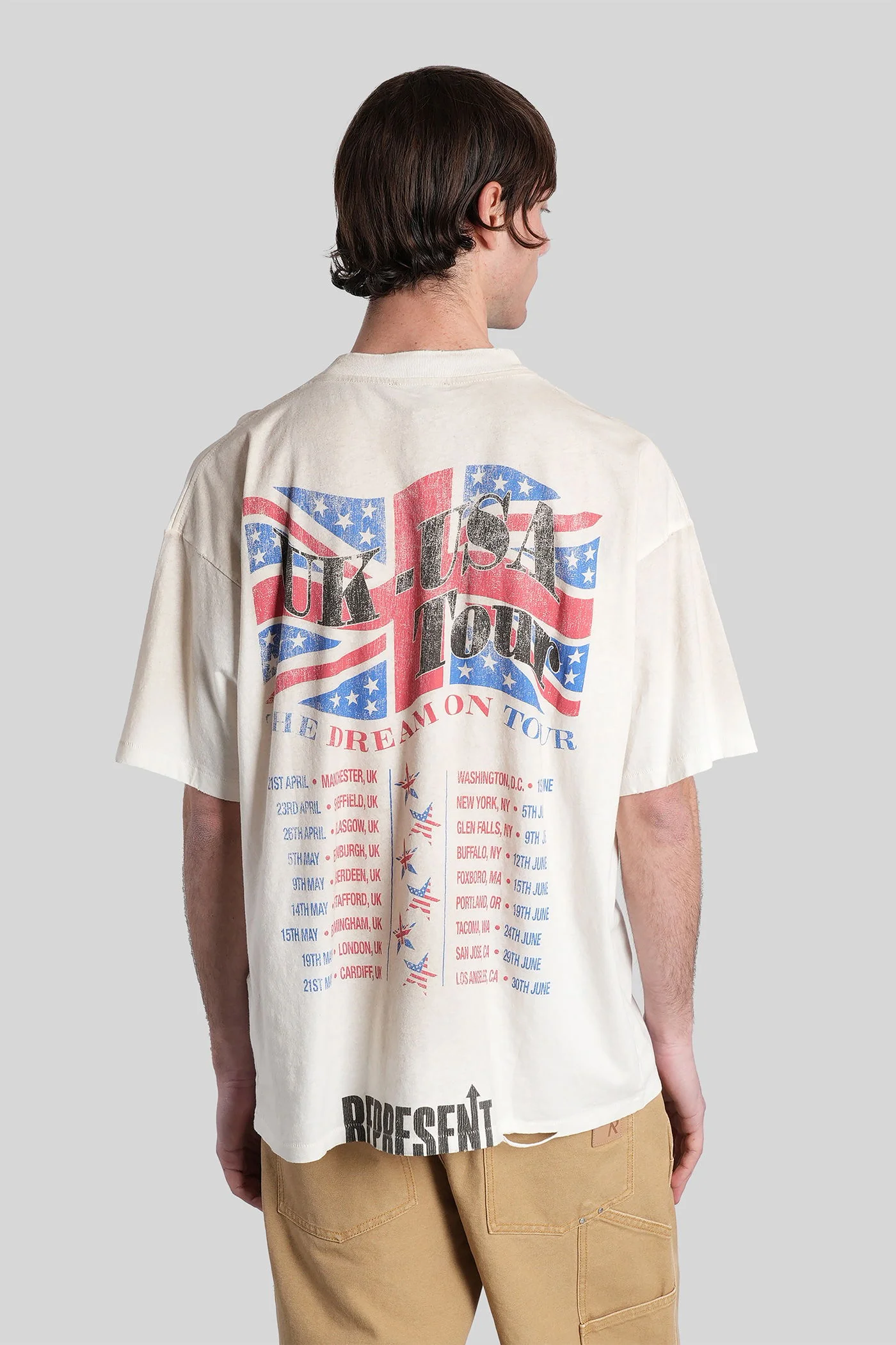 T-Shirt in beige cotton - Image 3