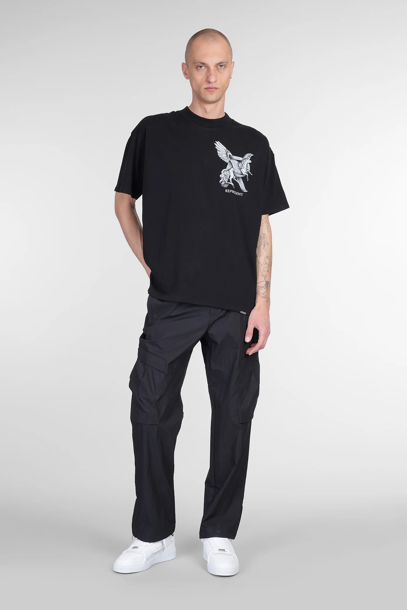 T-Shirt in black cotton - Image 2