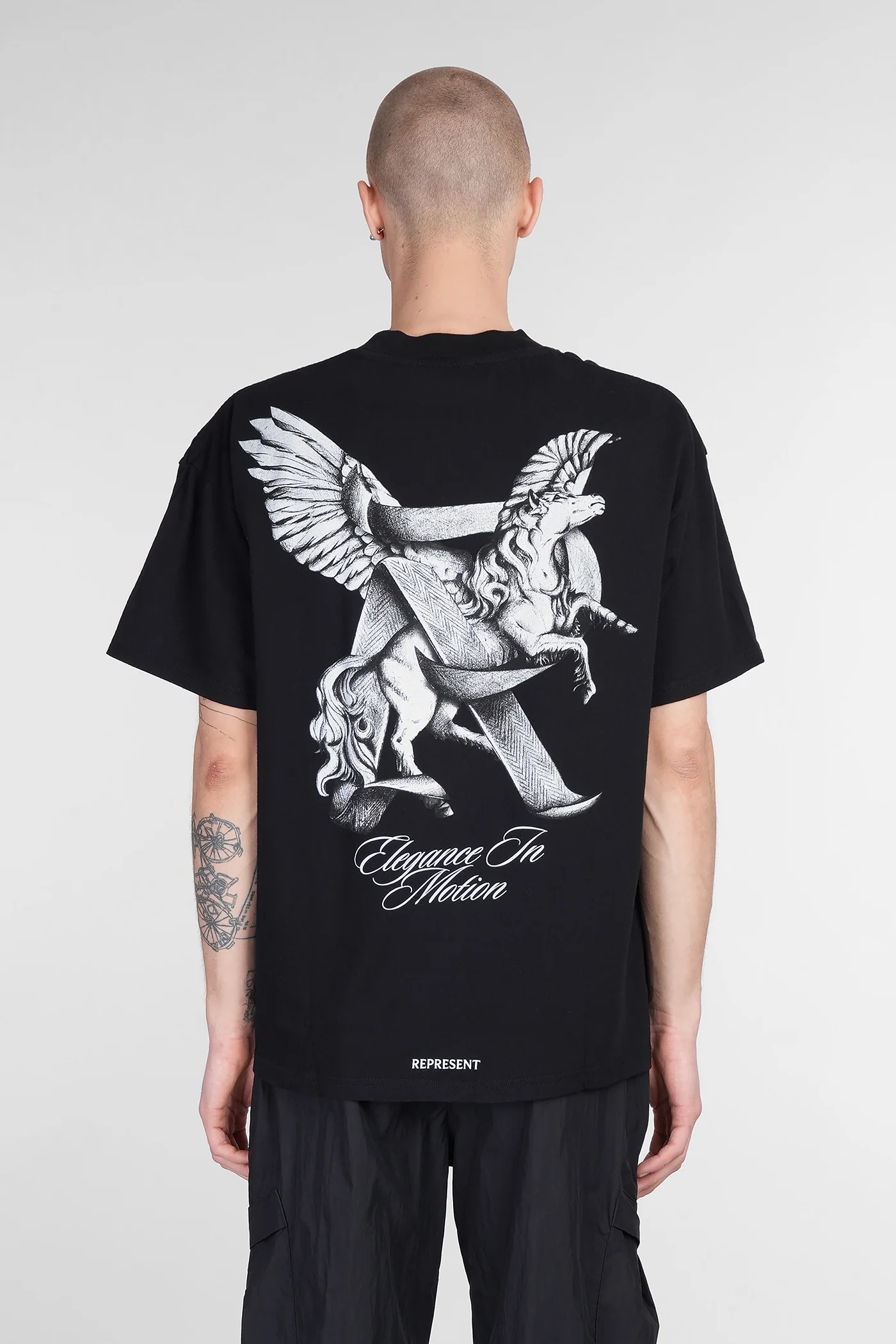 T-Shirt in black cotton - Image 3