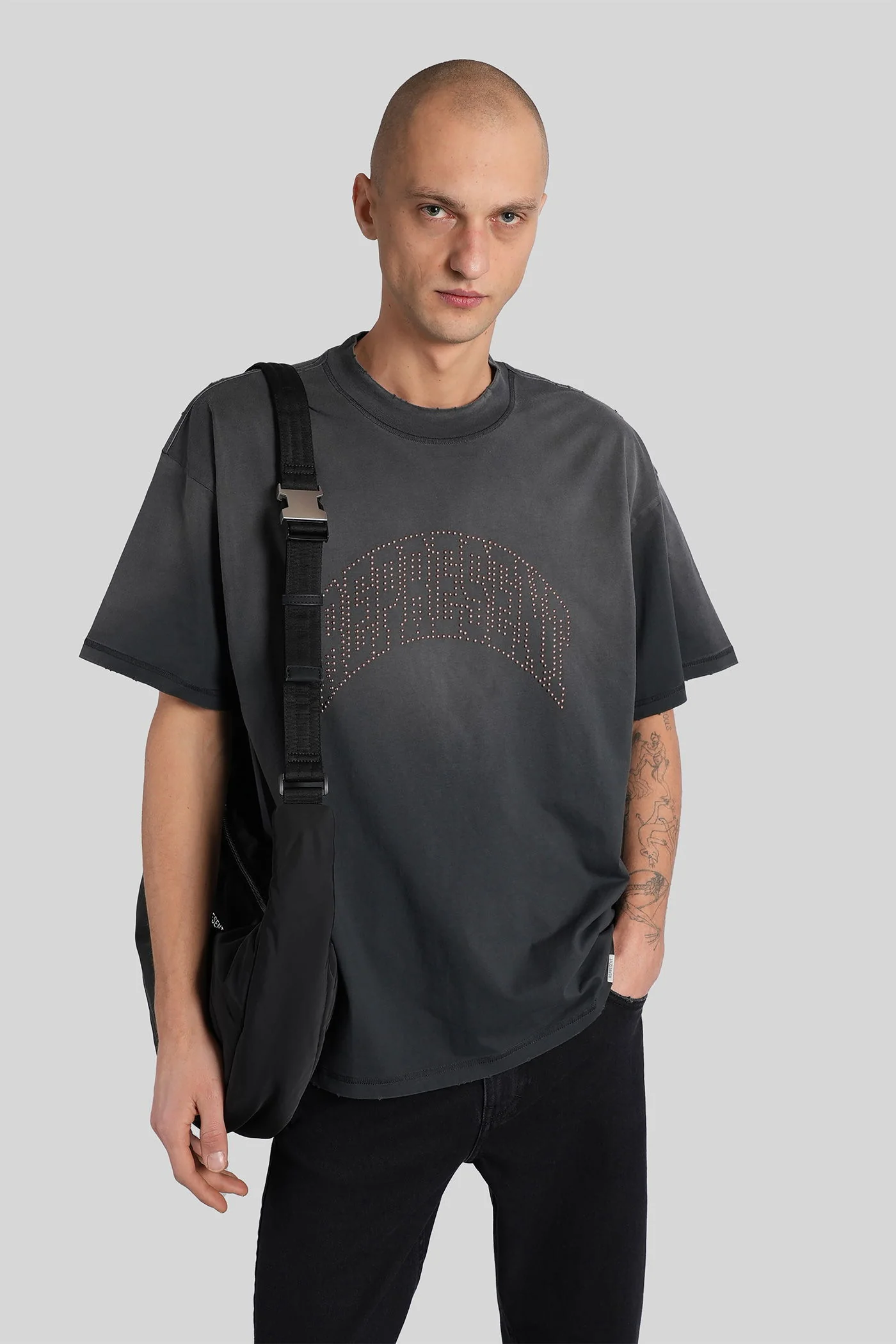 T-Shirt in black cotton