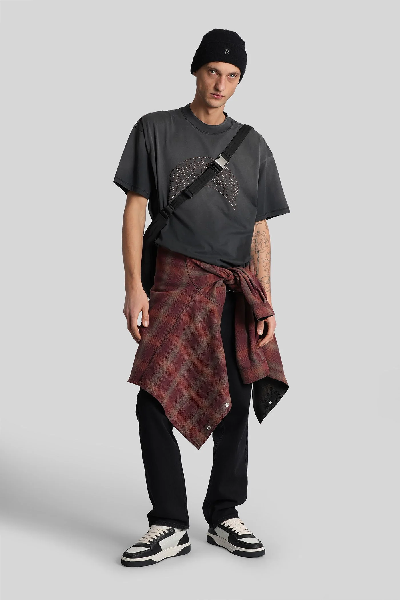 T-Shirt in black cotton - Image 2