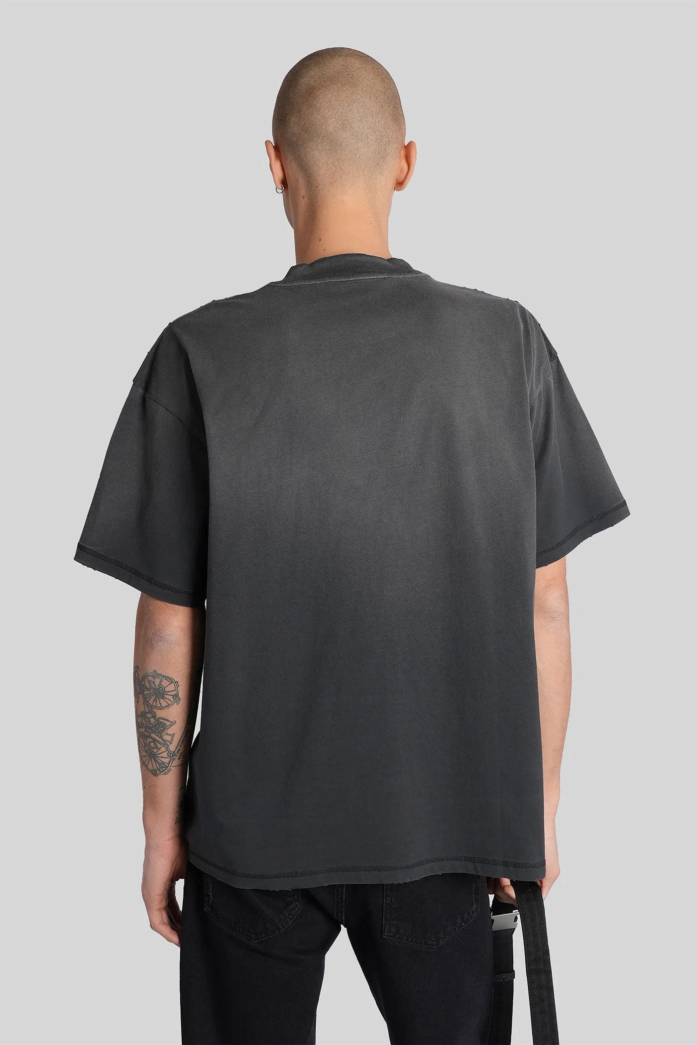 T-Shirt in black cotton - Image 3