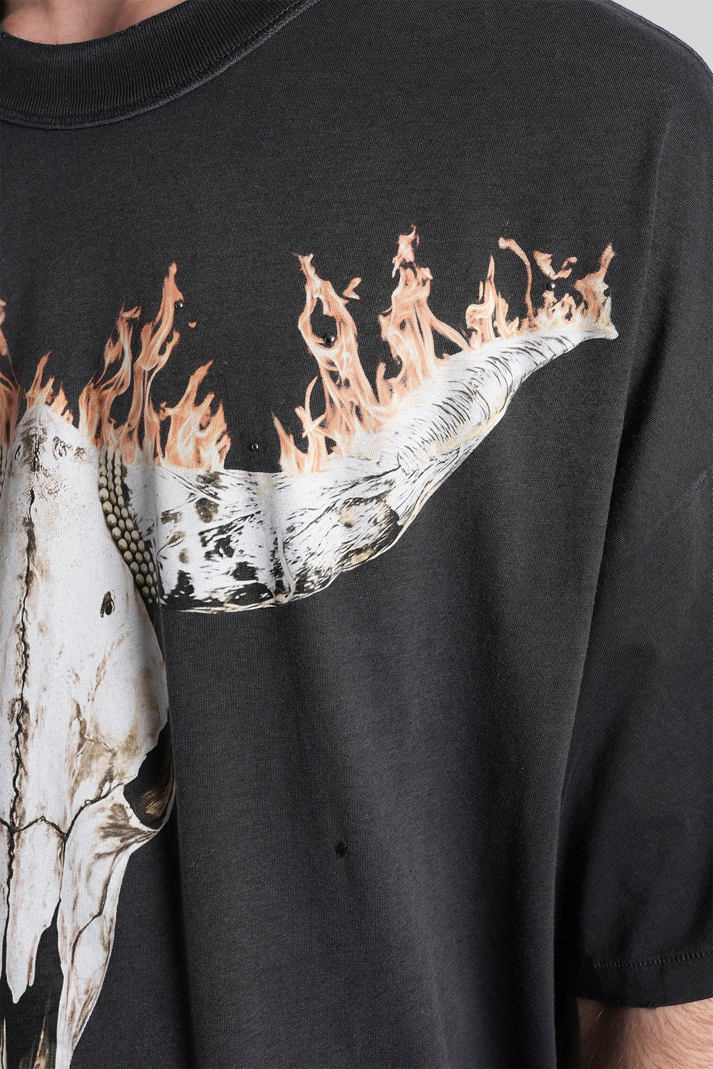 T-Shirt in black cotton - Image 4
