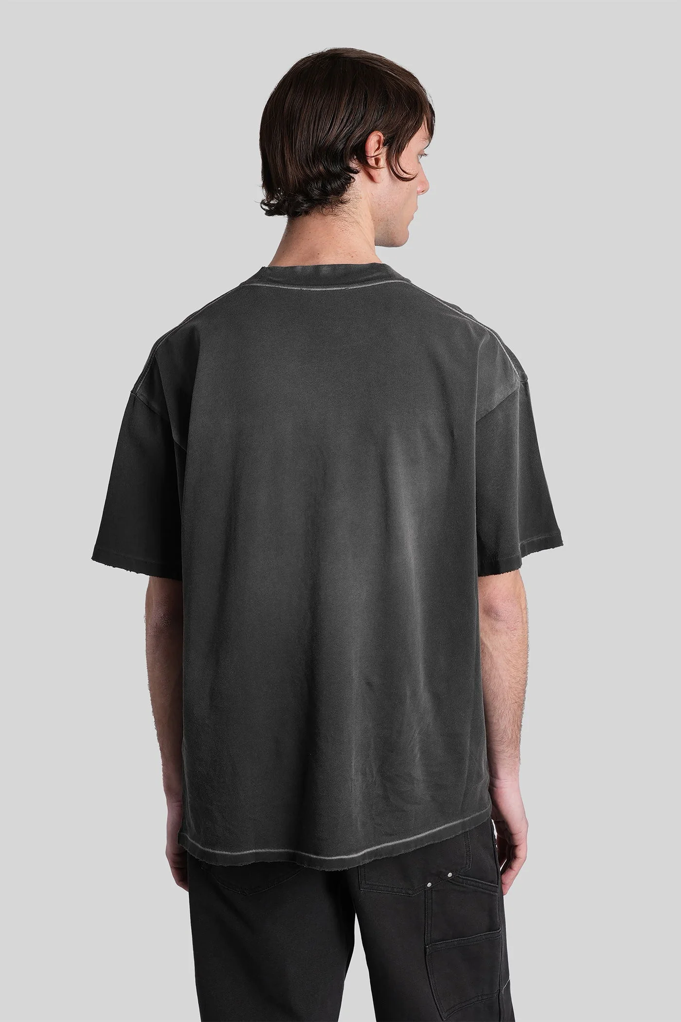 T-Shirt in black cotton - Image 3