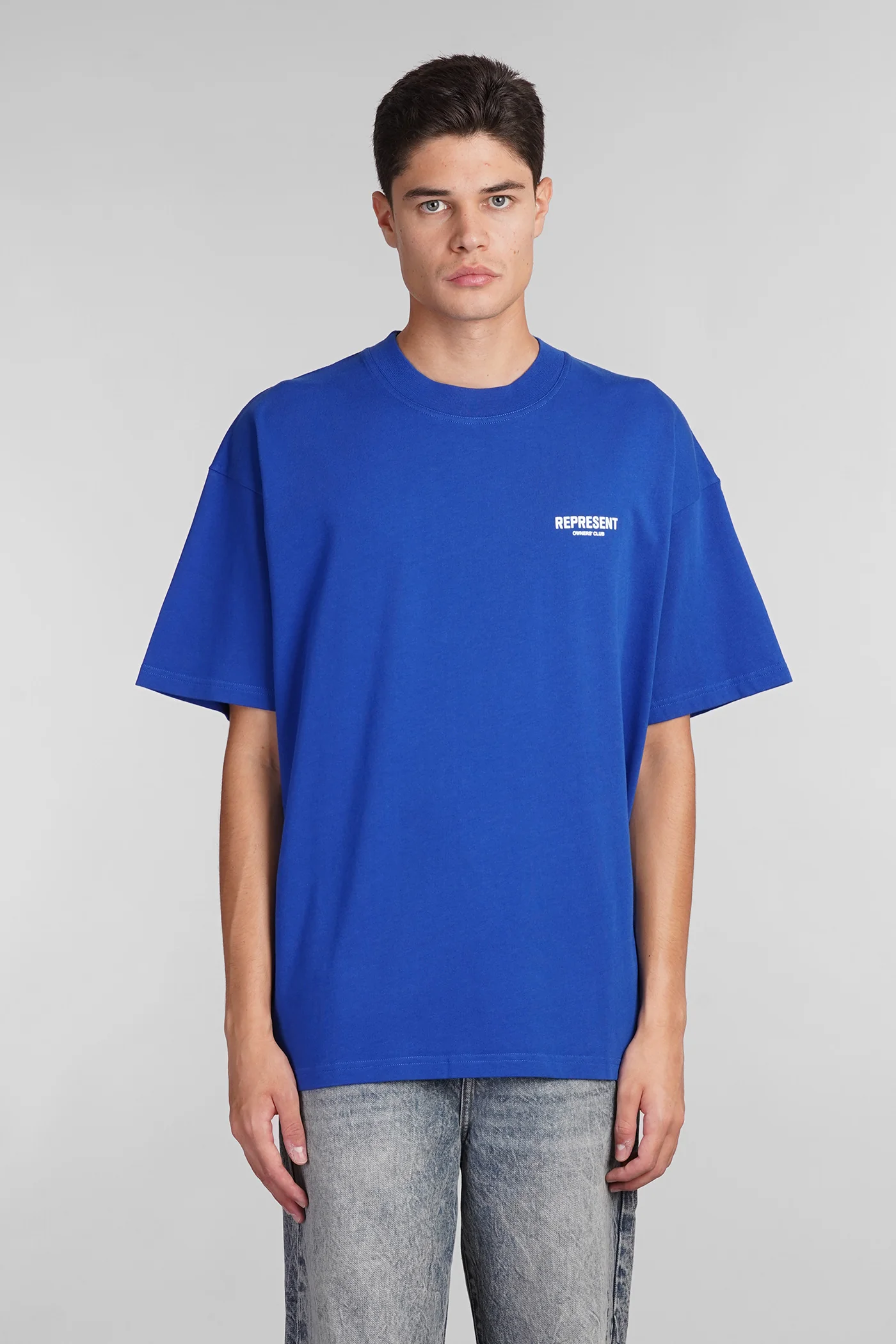 T-Shirt in blue cotton