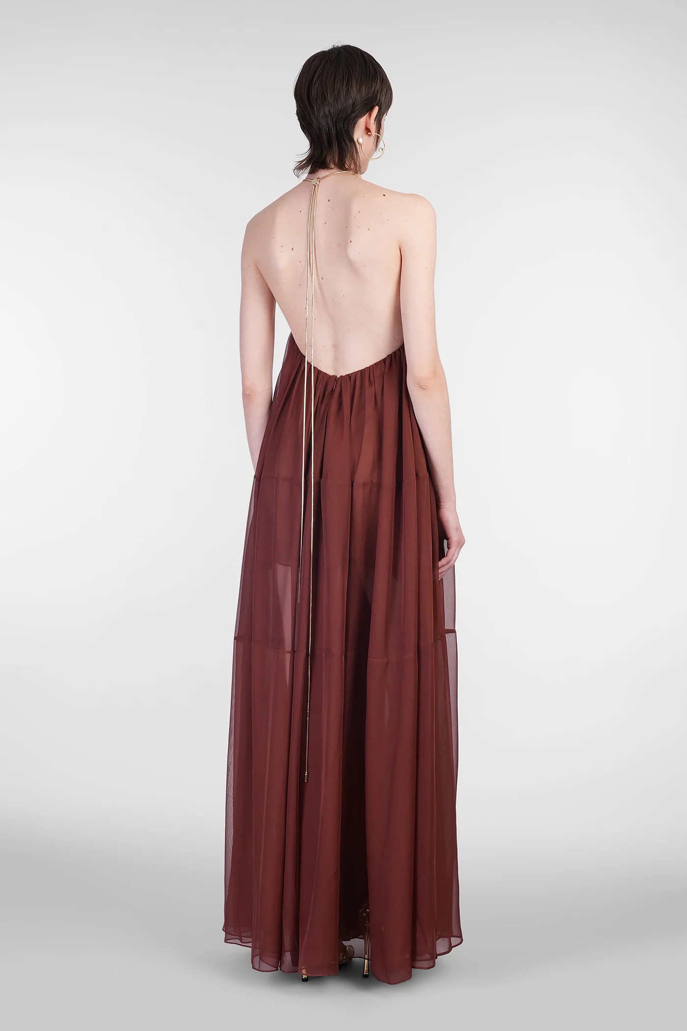 Arlet Long dress in brown polyester - Image 3
