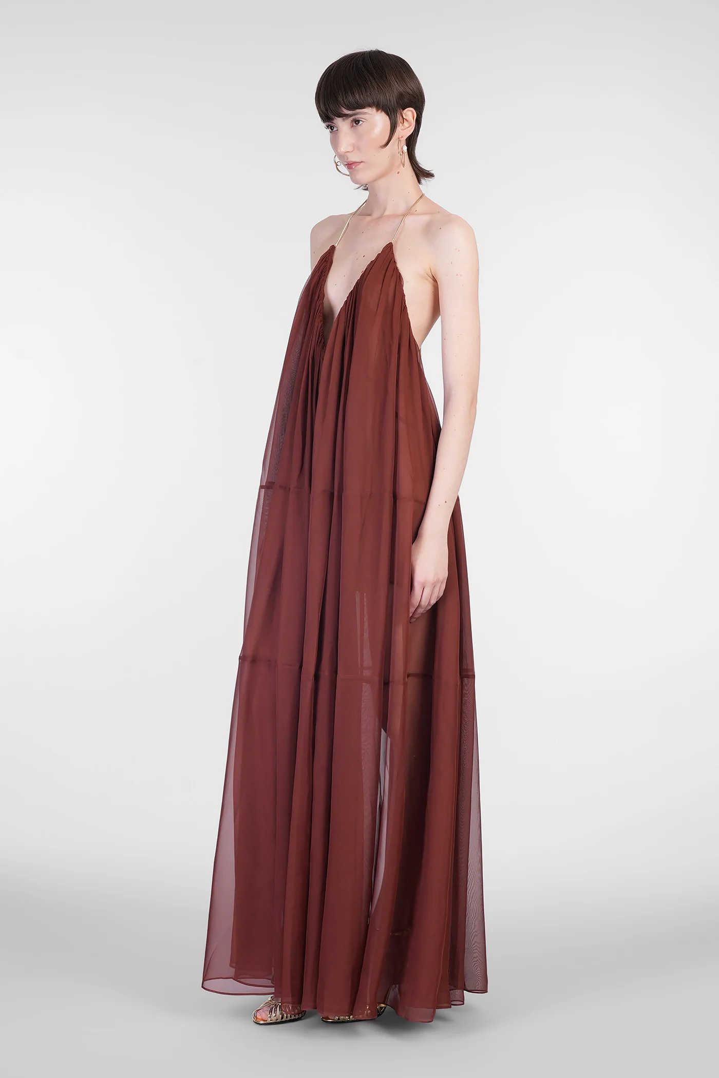 Arlet Long dress in brown polyester - Image 4
