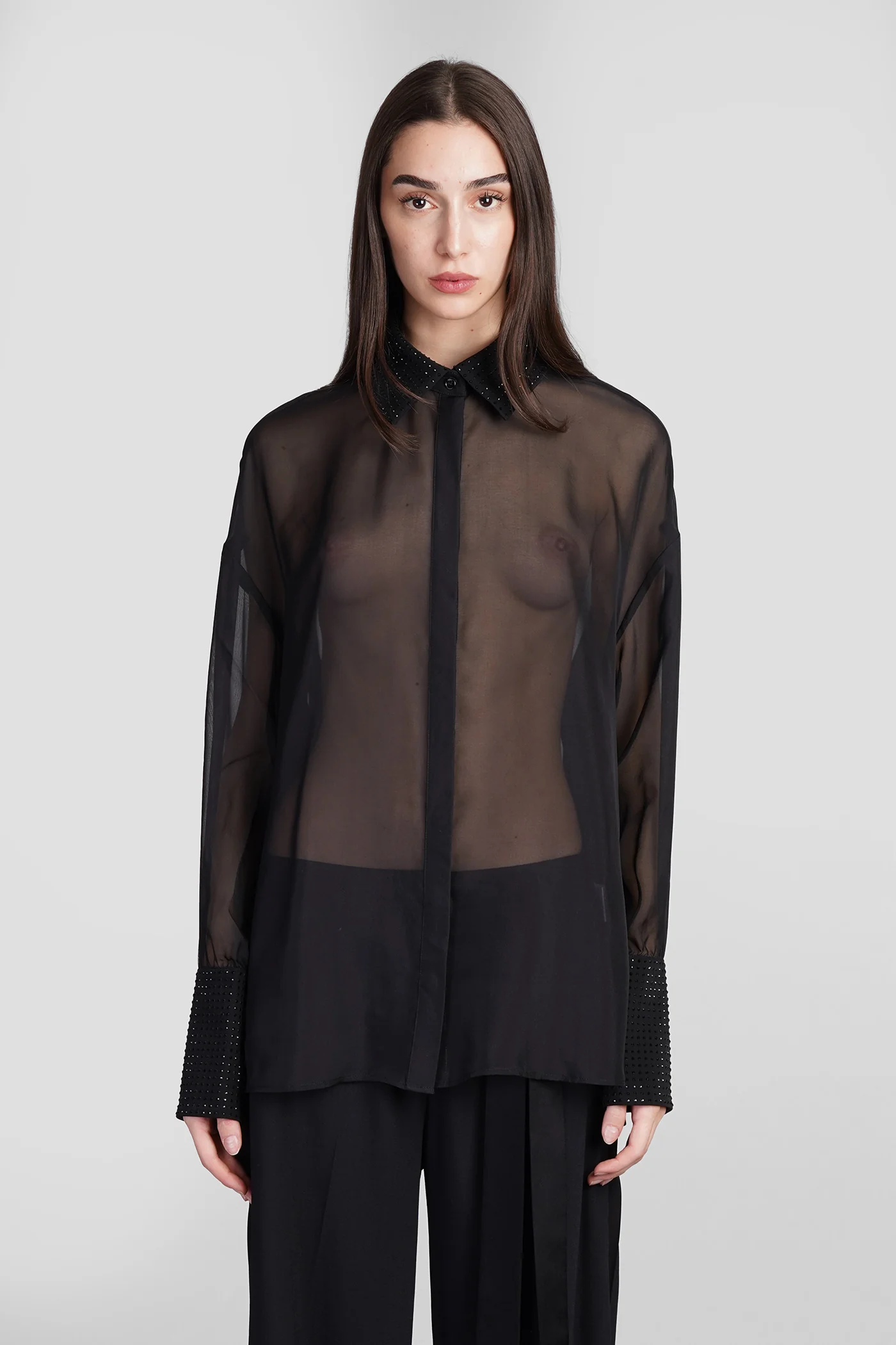 Lovelyn Shirt in black silk