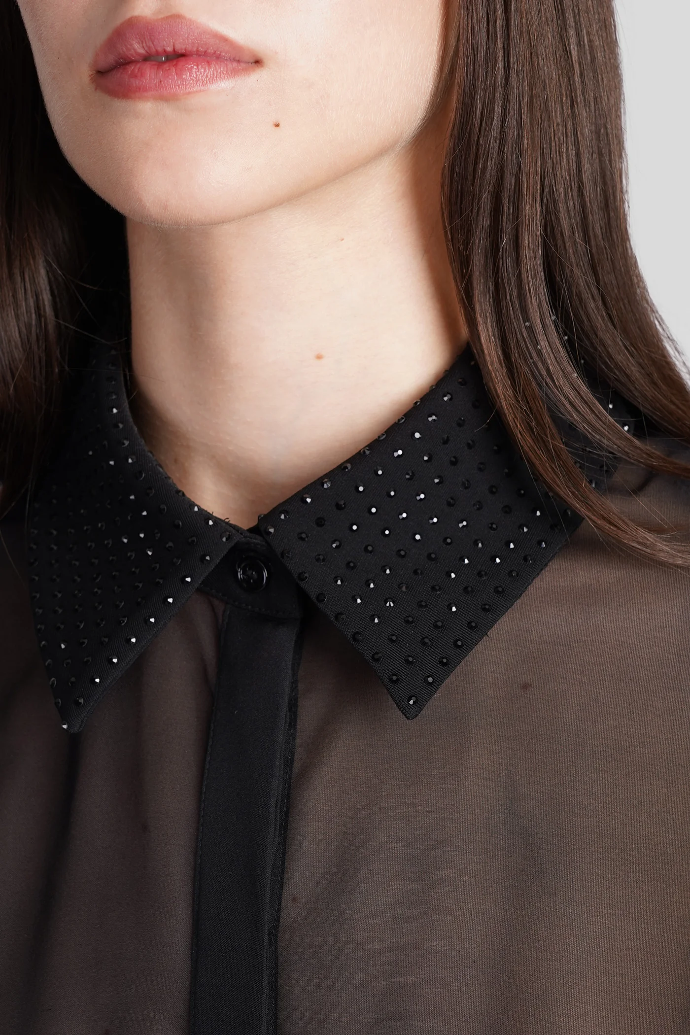 Lovelyn Shirt in black silk - Image 5