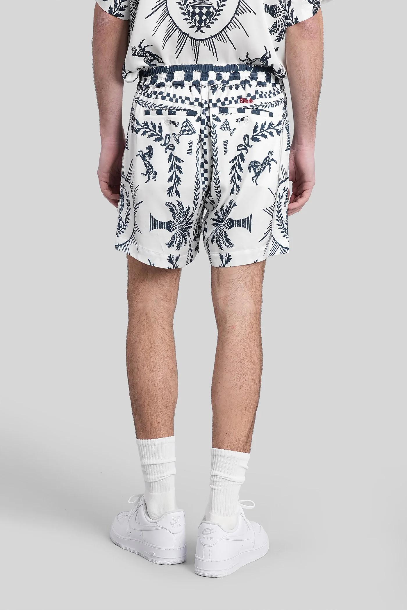 Shorts in white viscose - Image 3