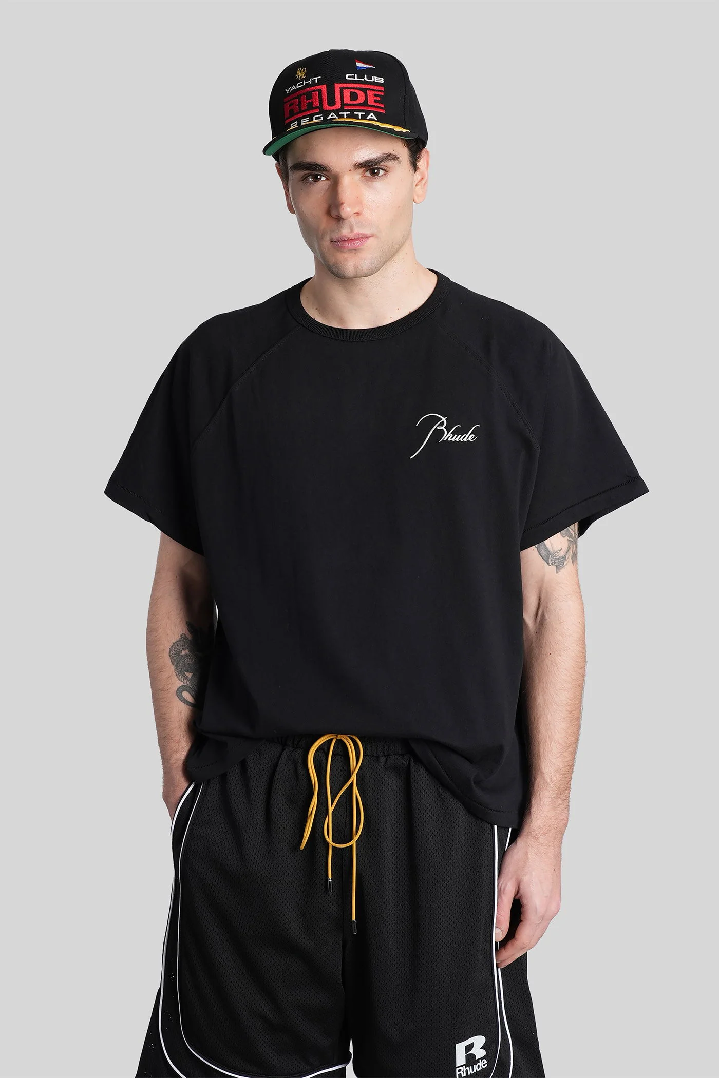 T-Shirt in black cotton - Image 30