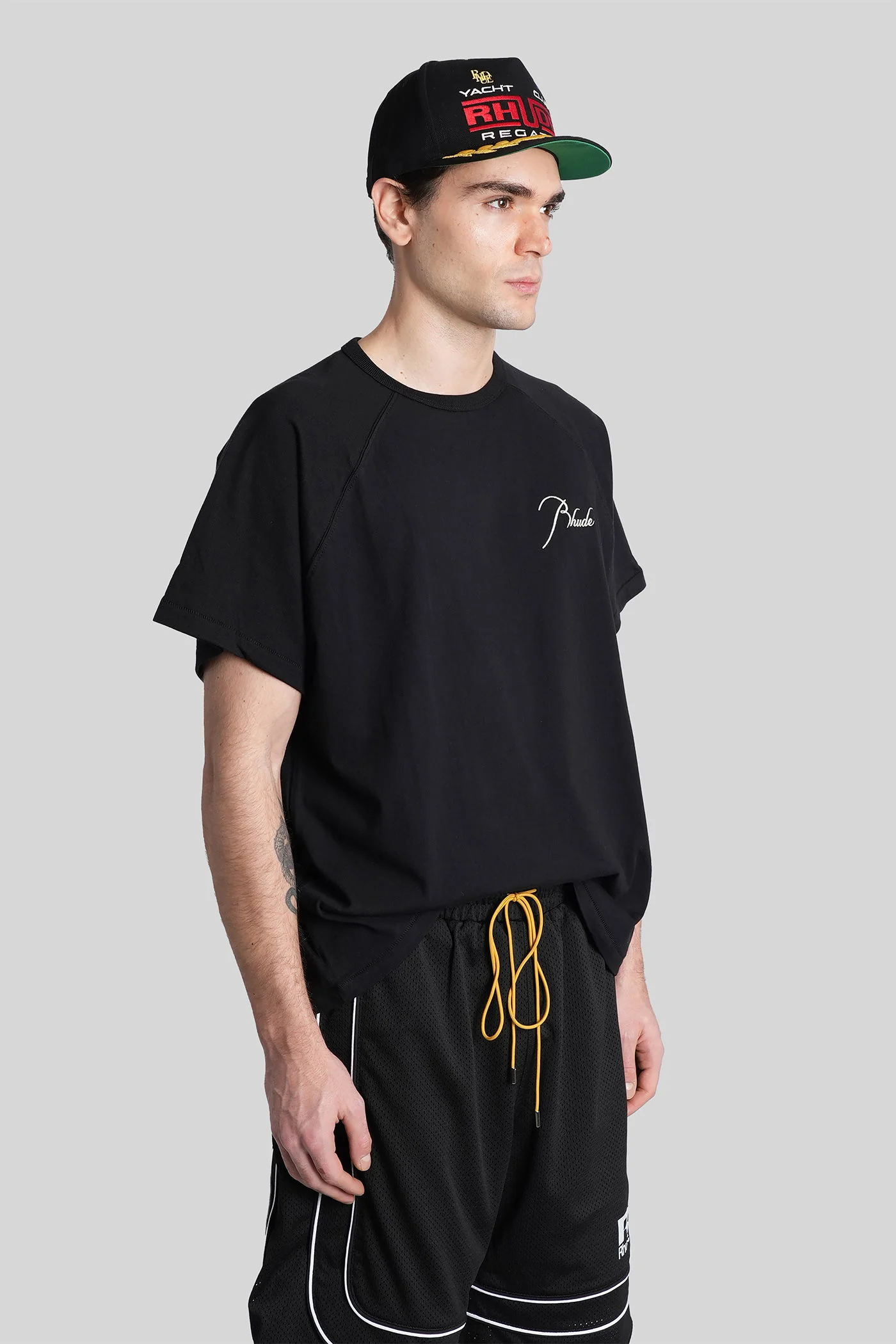 T-Shirt in black cotton - Image 43