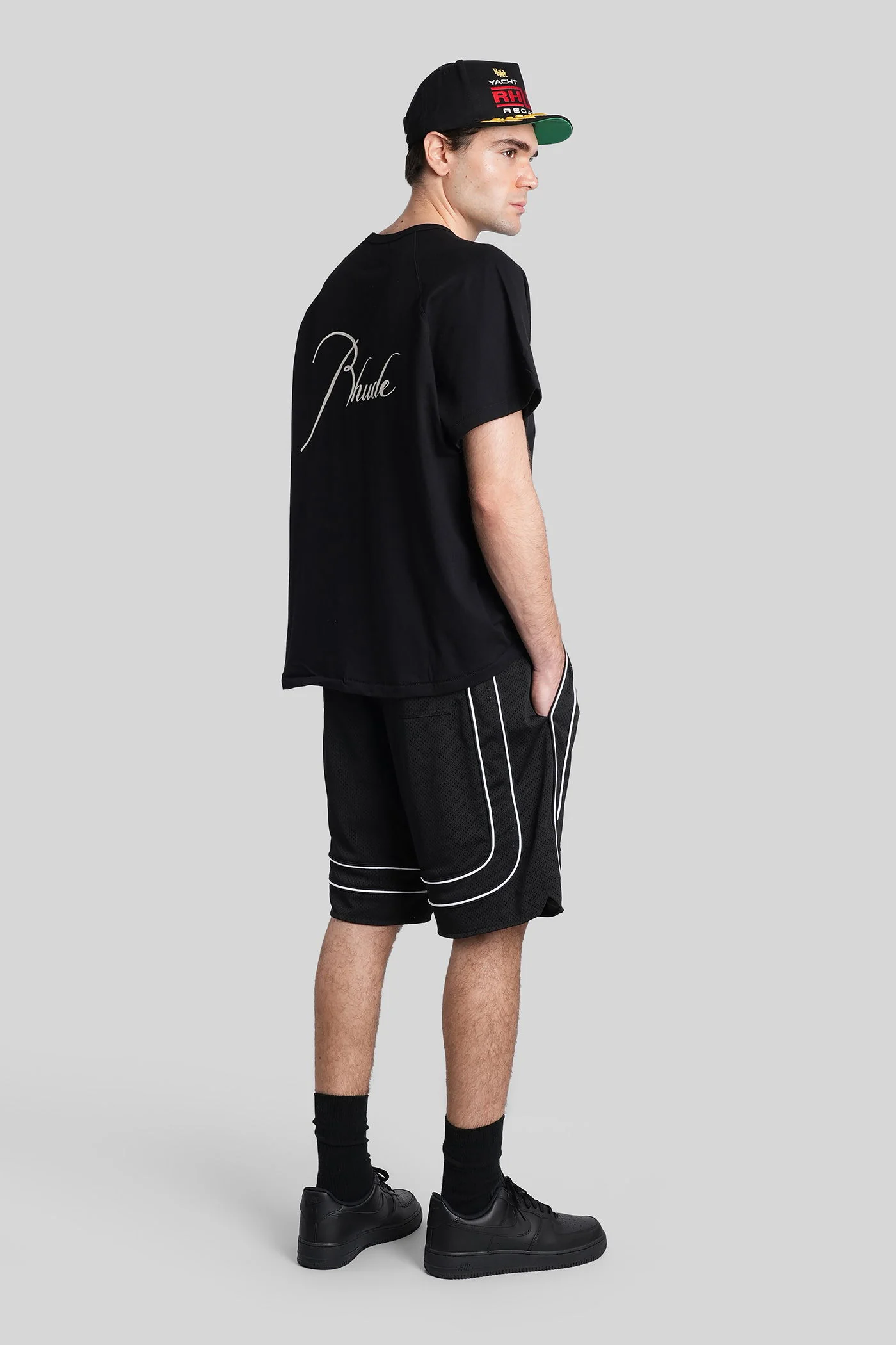 T-Shirt in black cotton - Image 46
