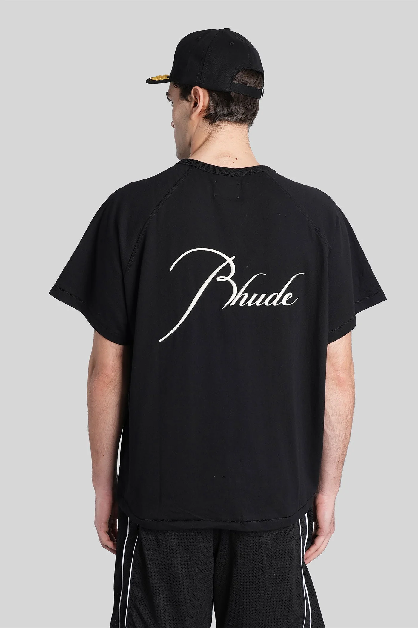 T-Shirt in black cotton - Image 7