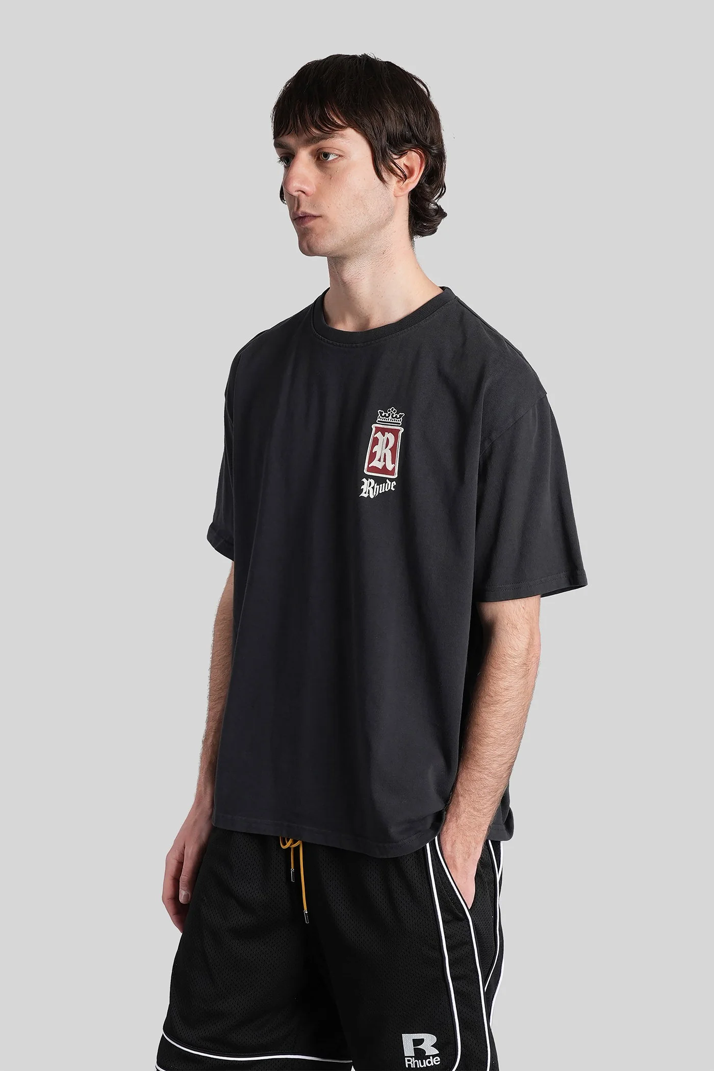 T-Shirt in black cotton - Image 4