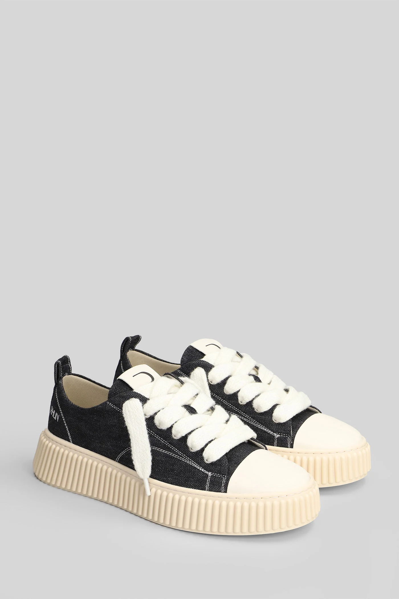 Canvas Denim Sneakers in black denim - Image 2