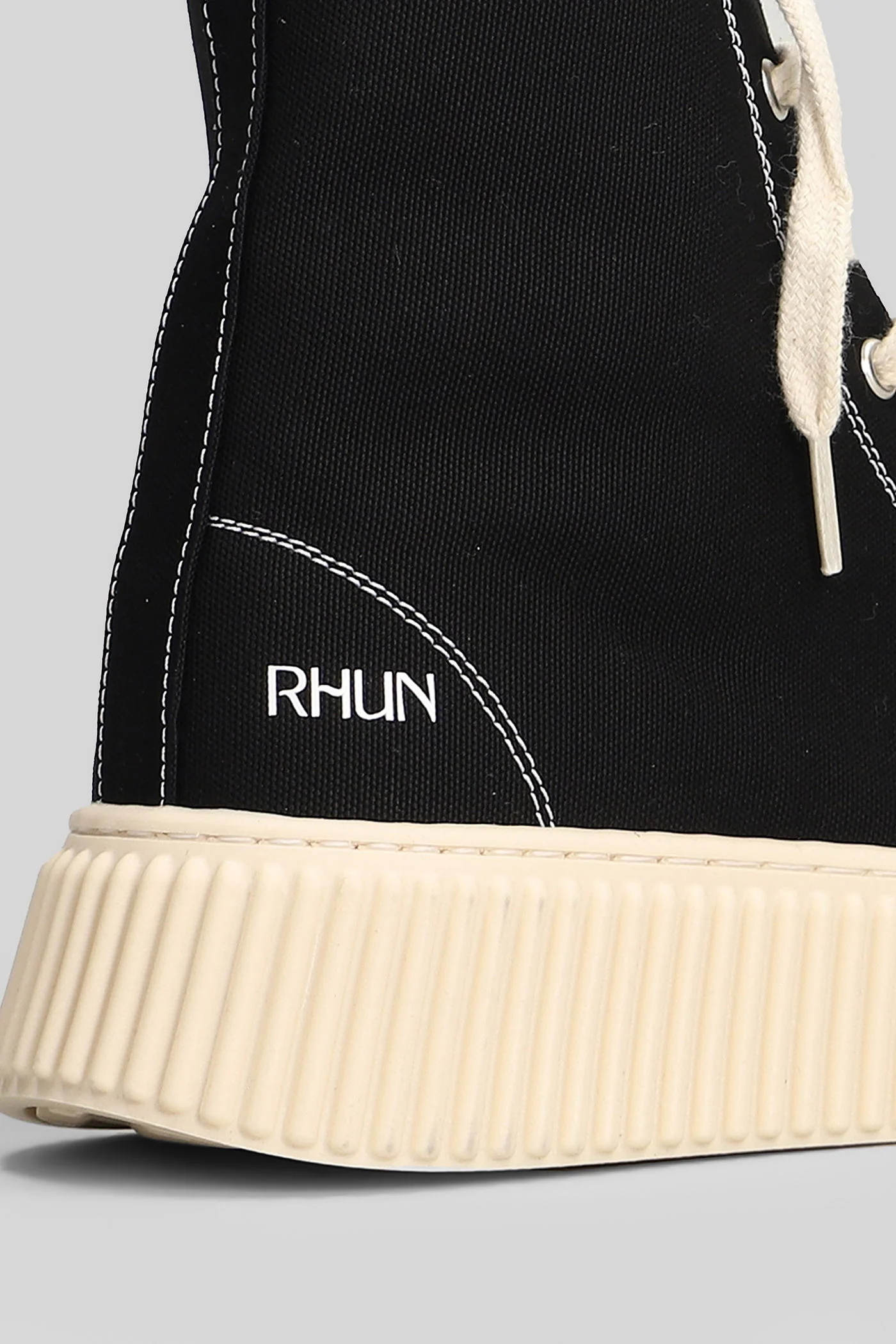 Canvas High Sneakers in black canvas - Image 5