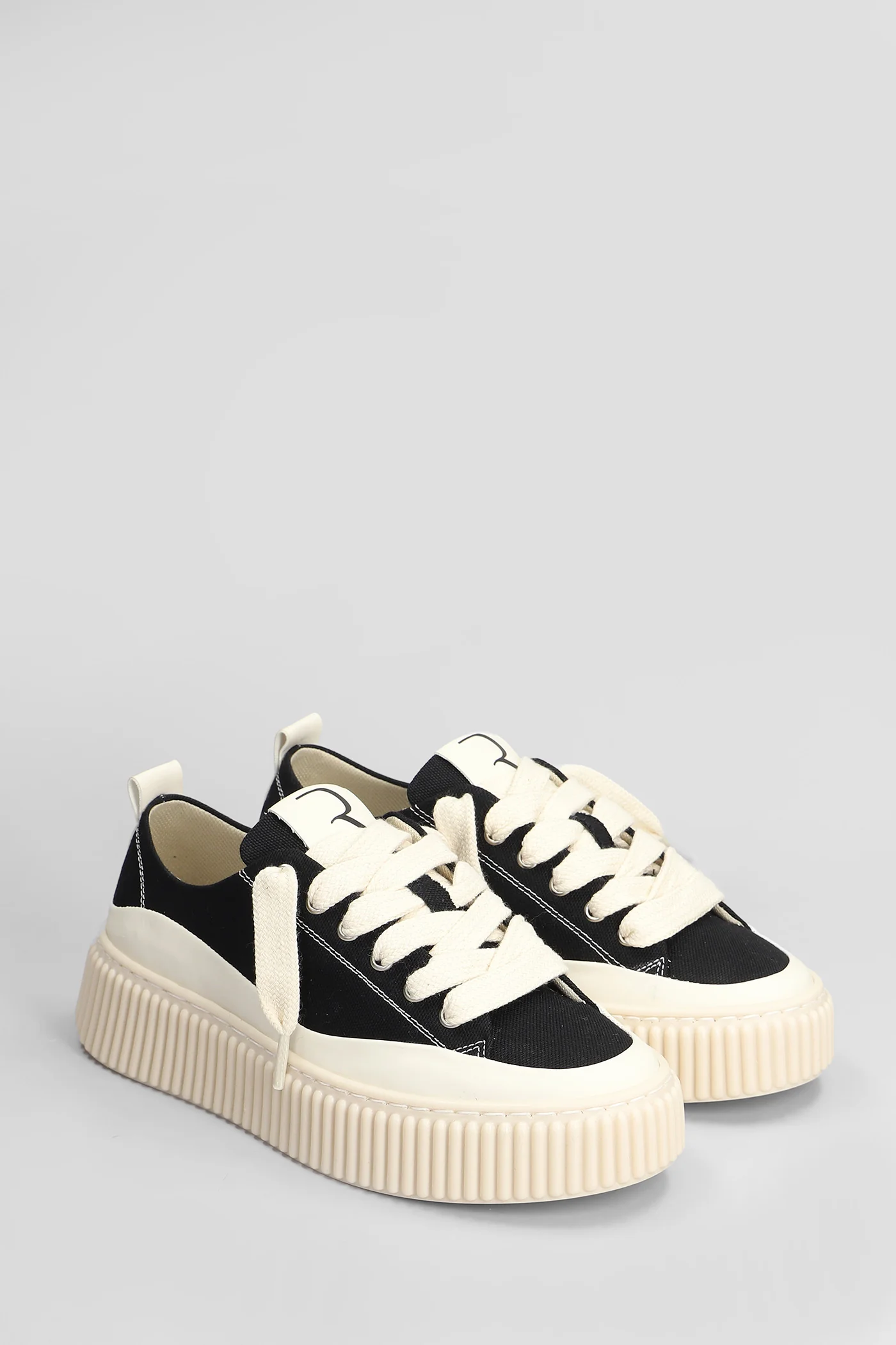 Canvas Sneakers in black canvas - Image 2