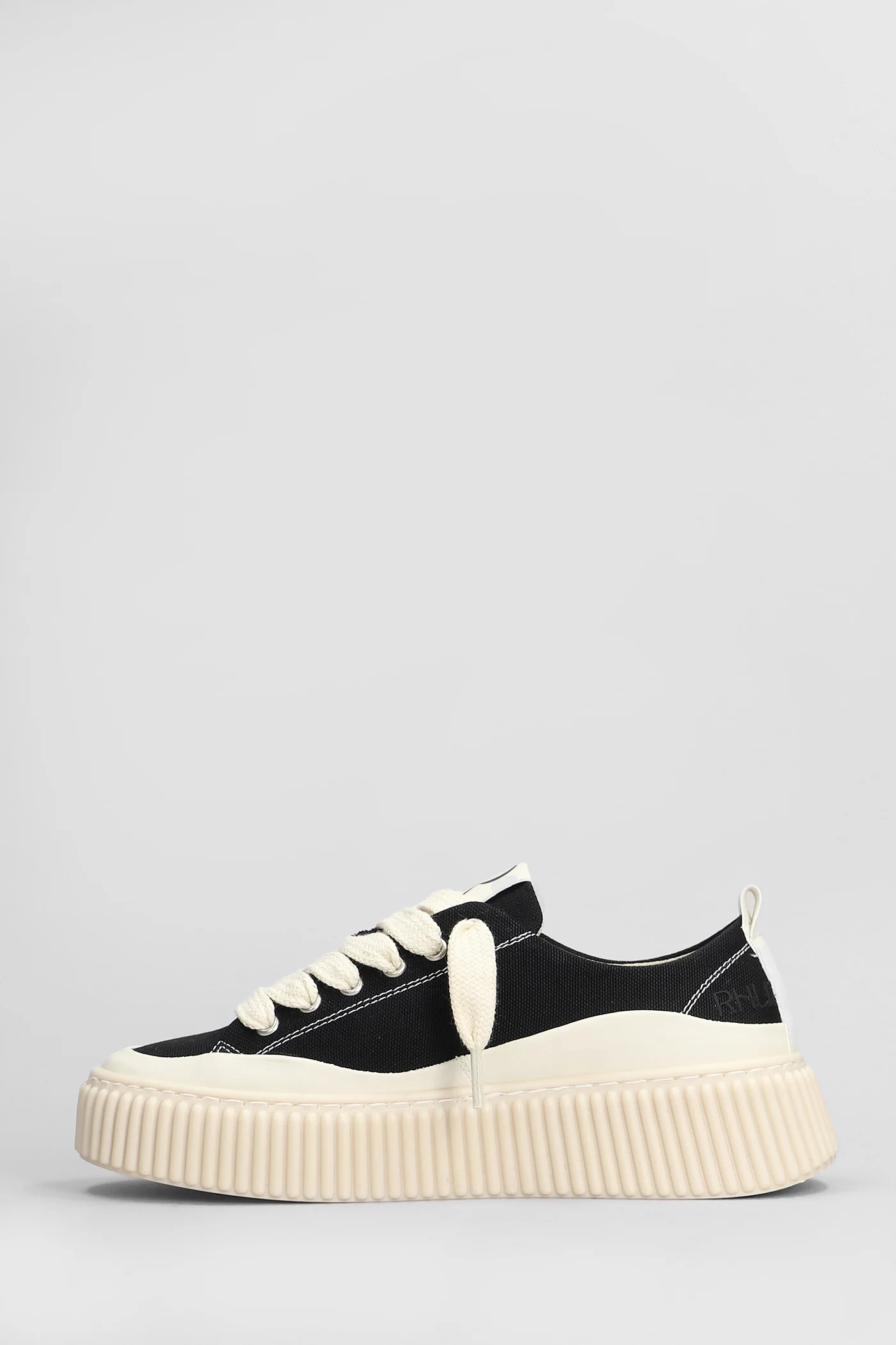 Canvas Sneakers in black canvas - Image 3