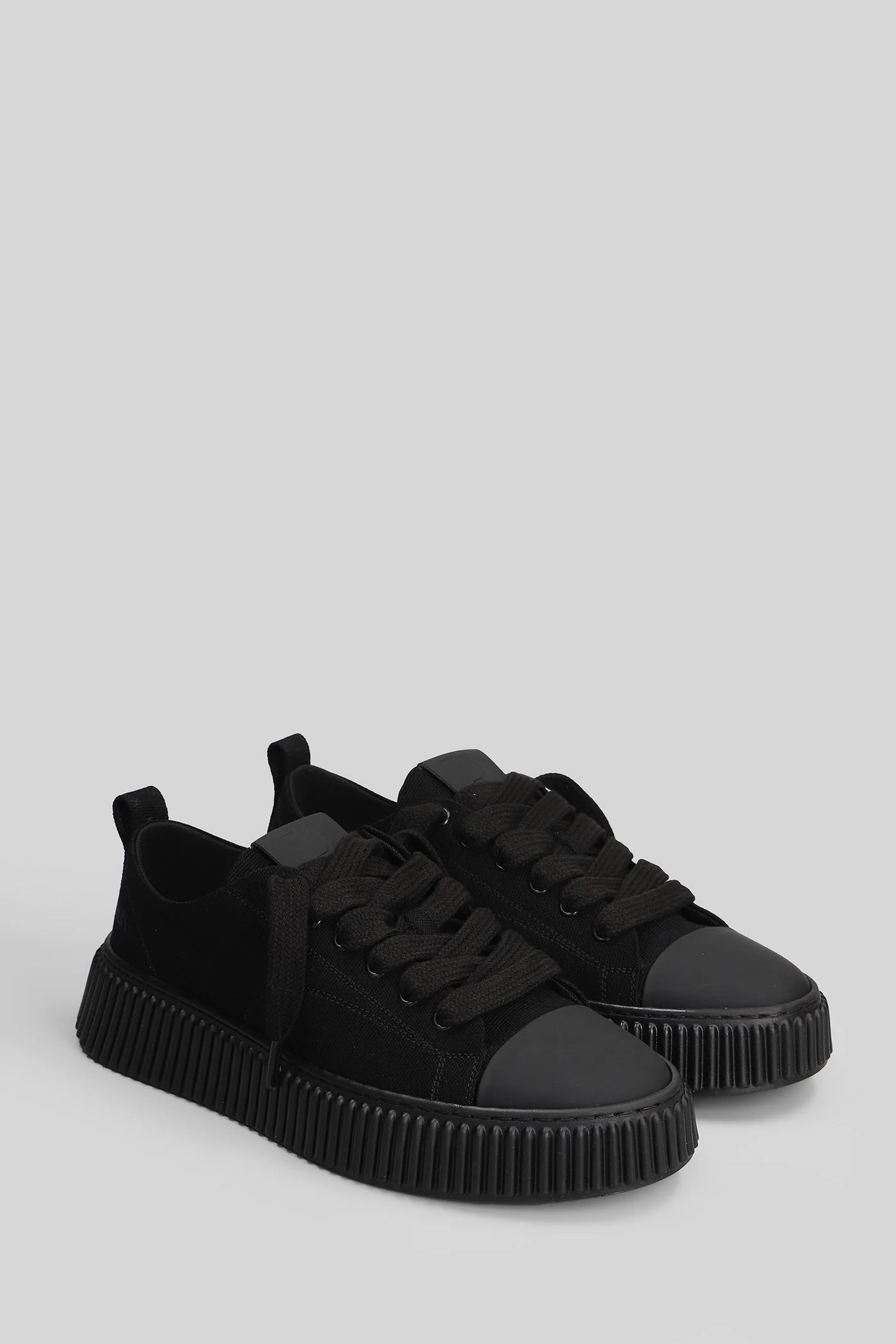 Canvas Sneakers in black canvas - Image 2