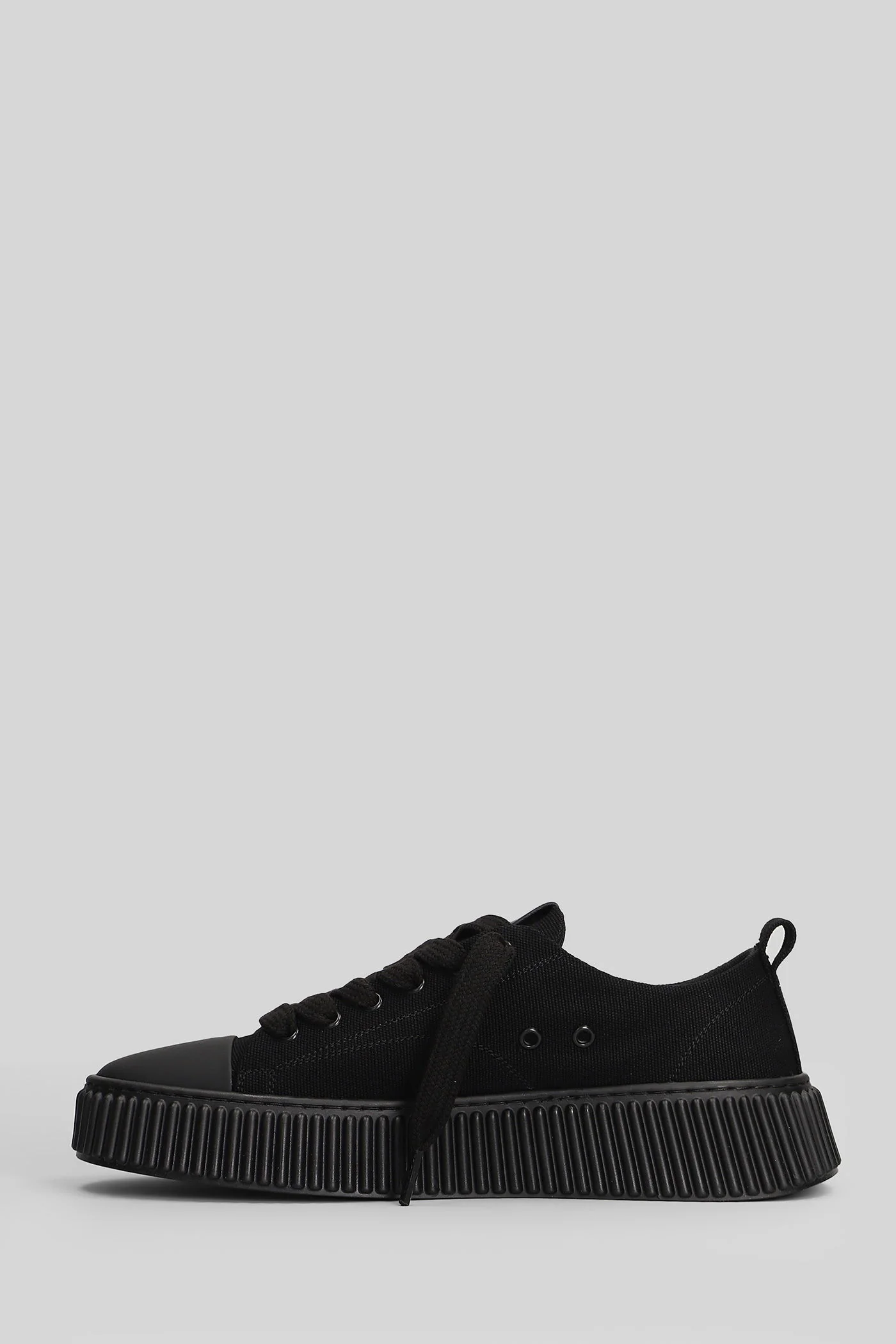 Canvas Sneakers in black canvas - Image 3
