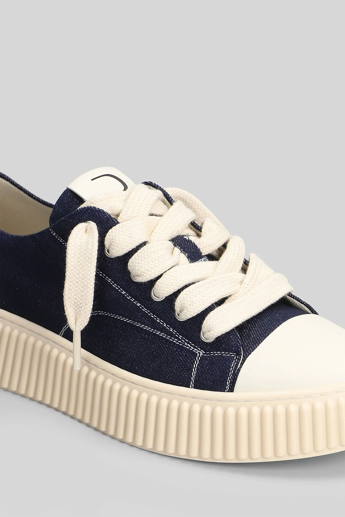 Canvas Sneakers in blue canvas - Image 5