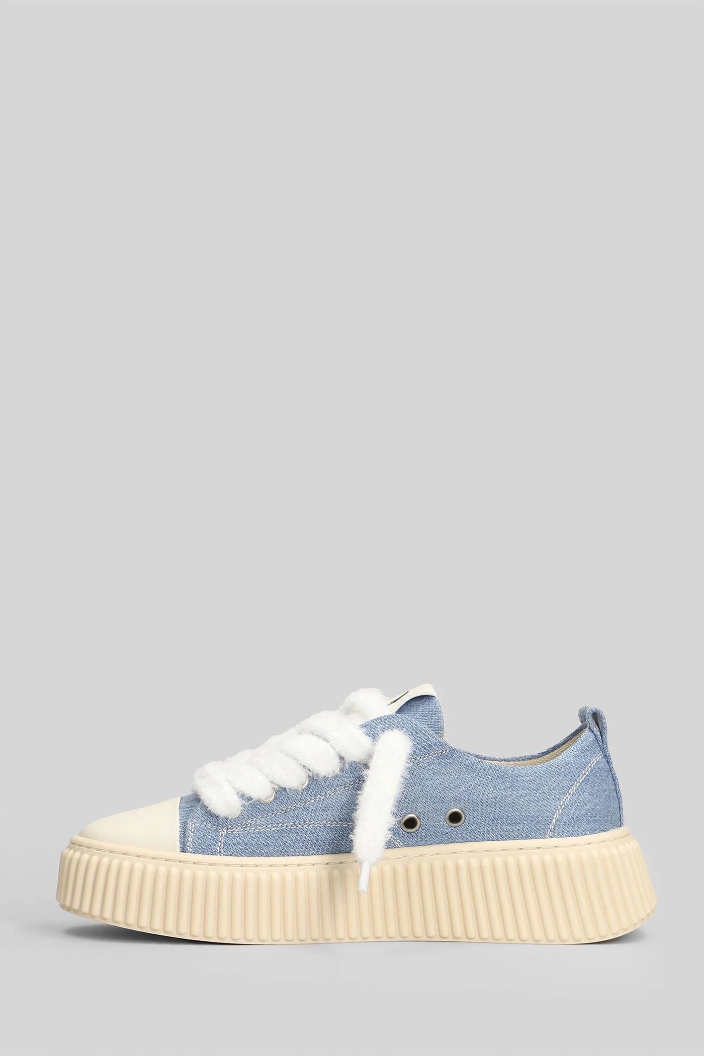 Canvas Sneakers in cyan denim - Image 3