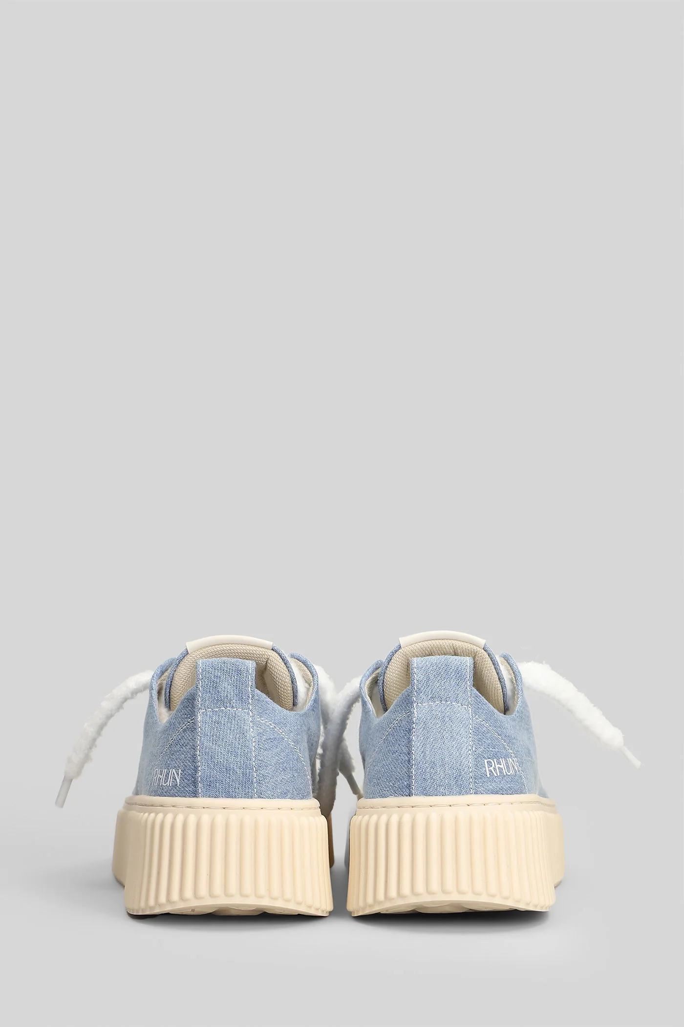 Canvas Sneakers in cyan denim - Image 4