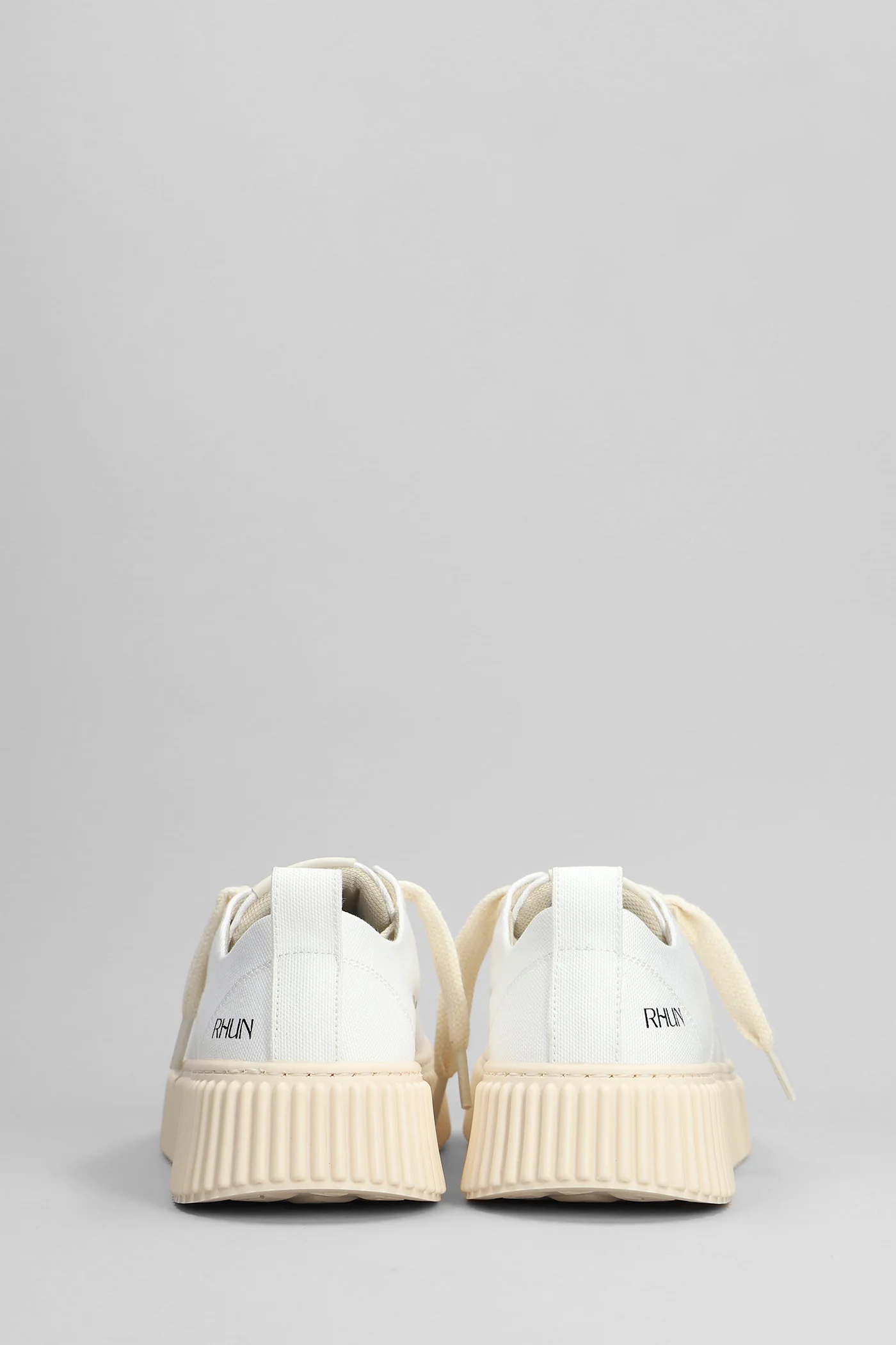 Canvas Sneakers in white canvas - Image 4